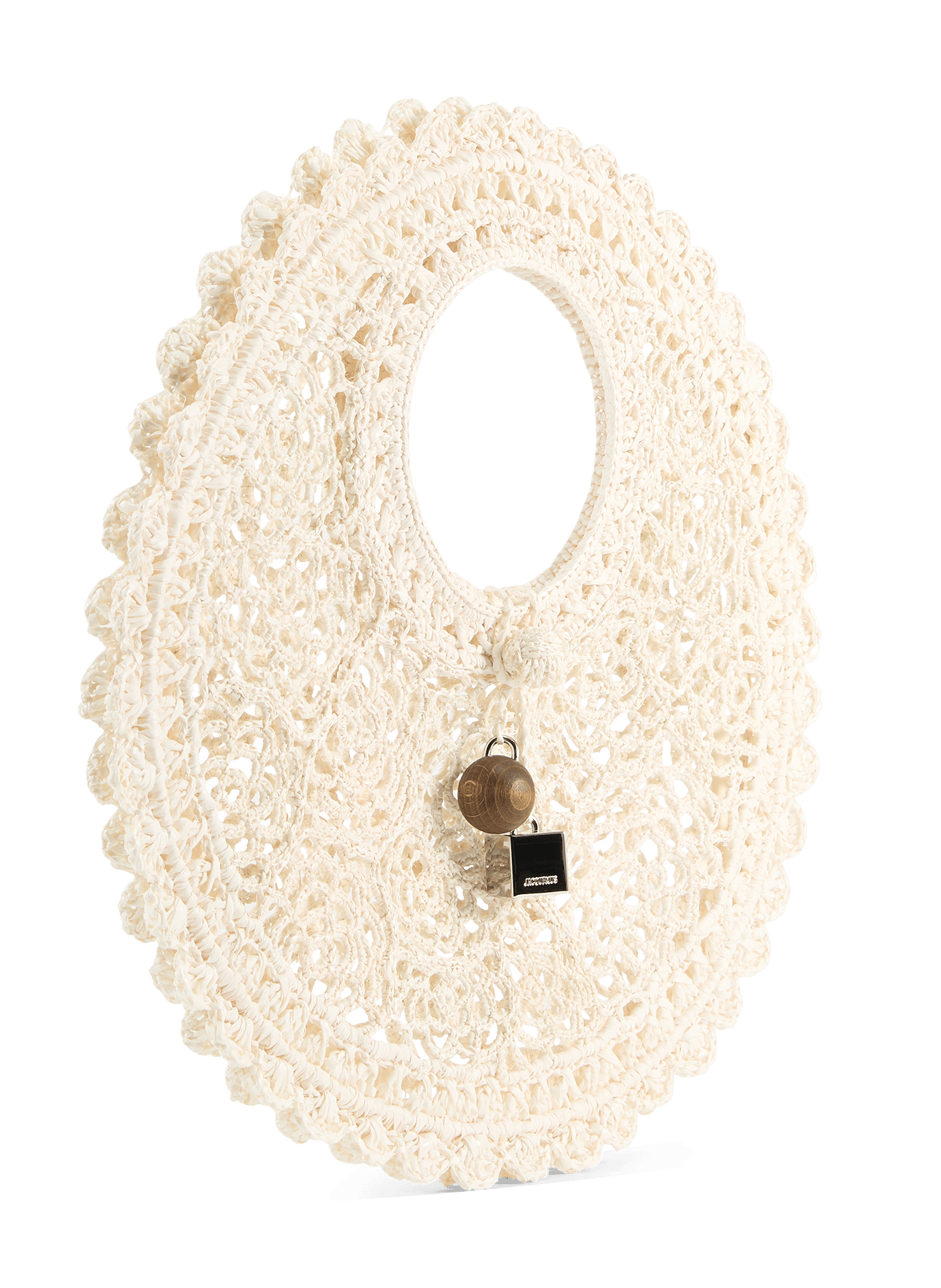 Le Petit Rond Spiaggia raffia handbag JACQUEMUS White