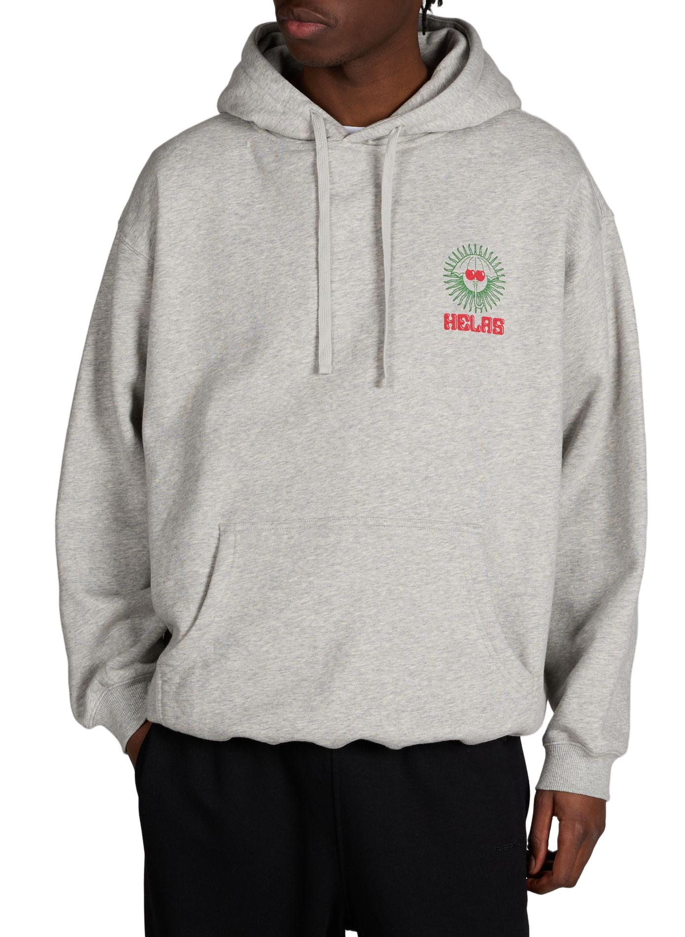 Printed cotton-blend T-shirt HELAS CAPS Grey