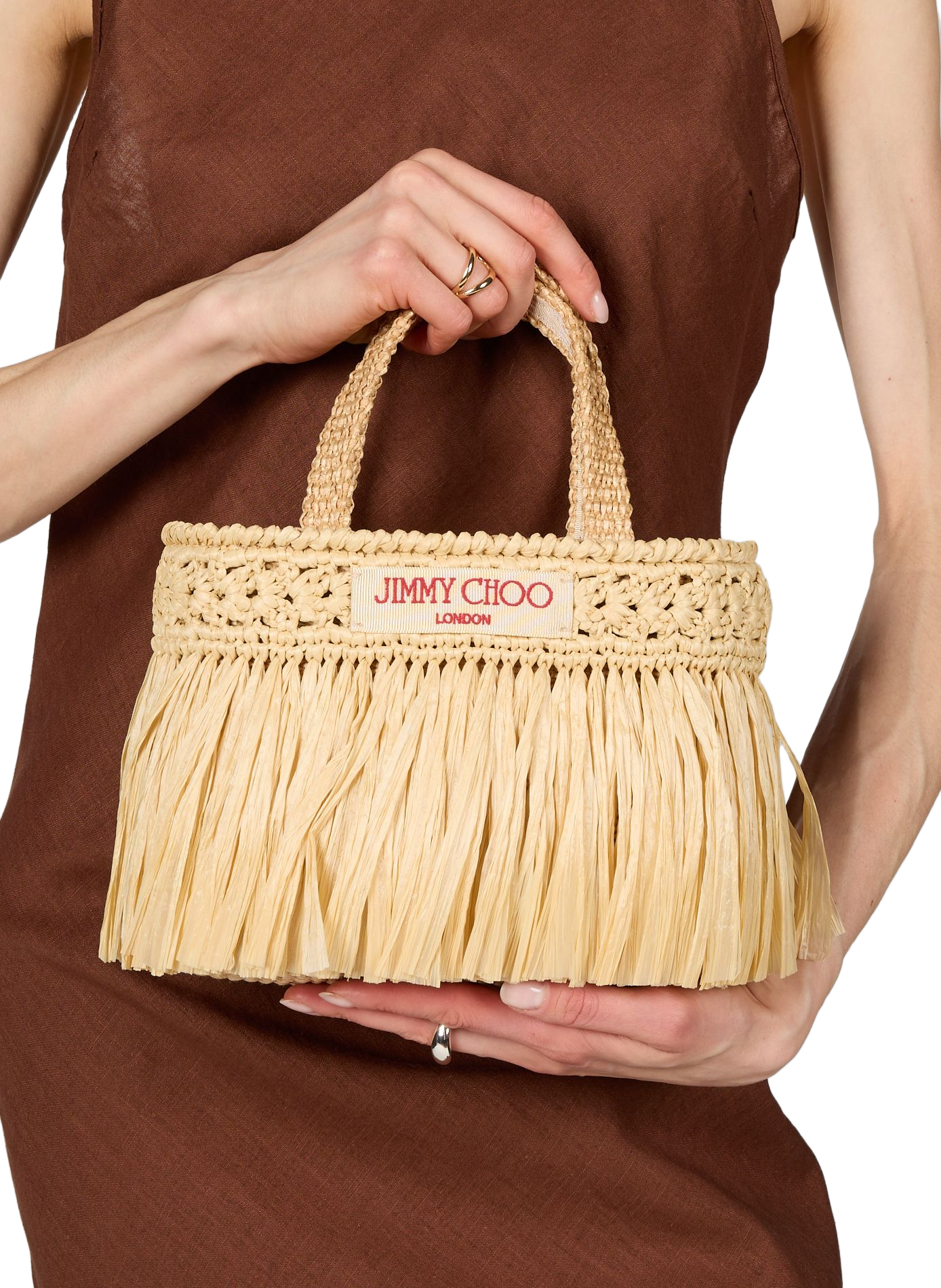 Beach Tote Mini raffia bag JIMMY CHOO Golden