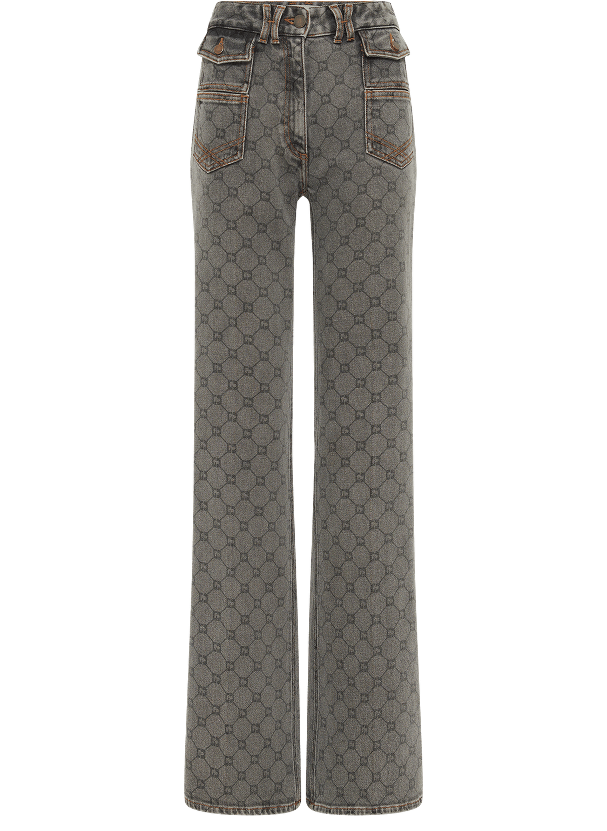 Jean flare à monogramme - anna GERARD DAREL Gris