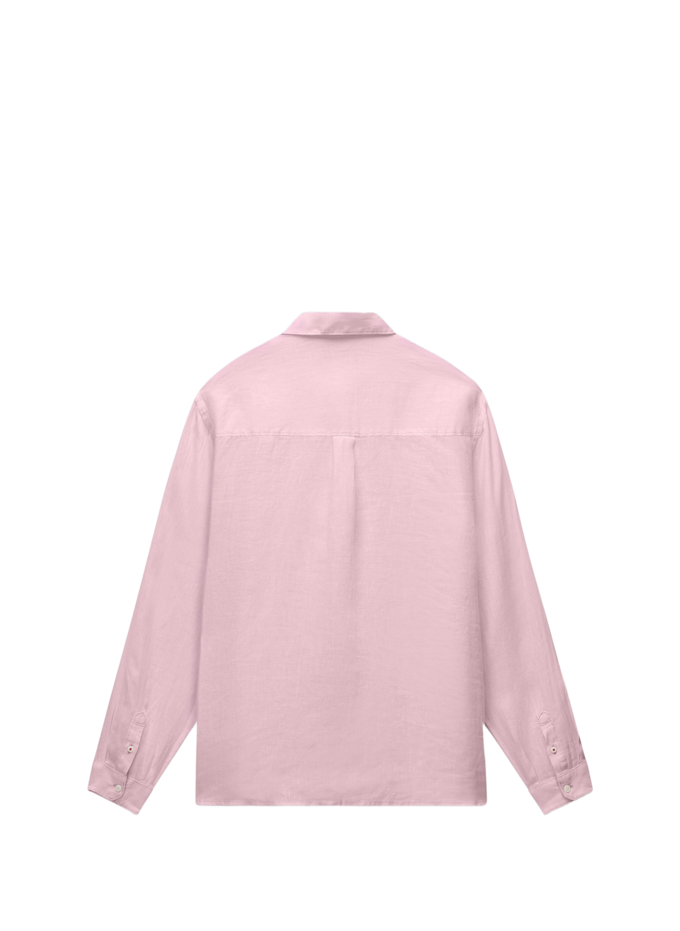Chemise droite à manches longues en lin NAPAPIJRI Rose