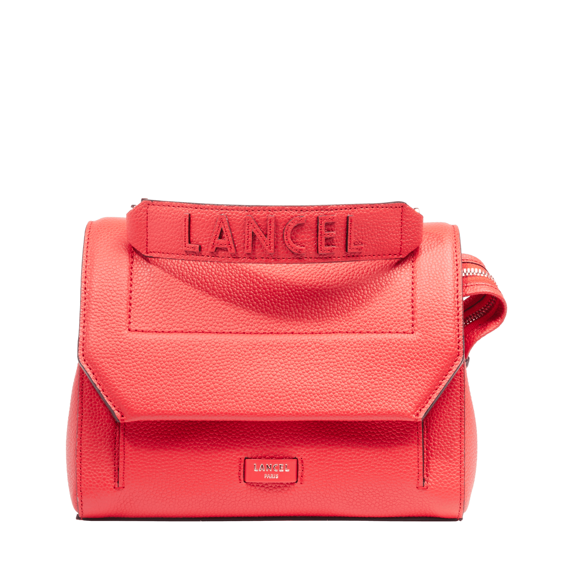 Sac rabat m ninon de lancel en cuir LANCEL Rouge