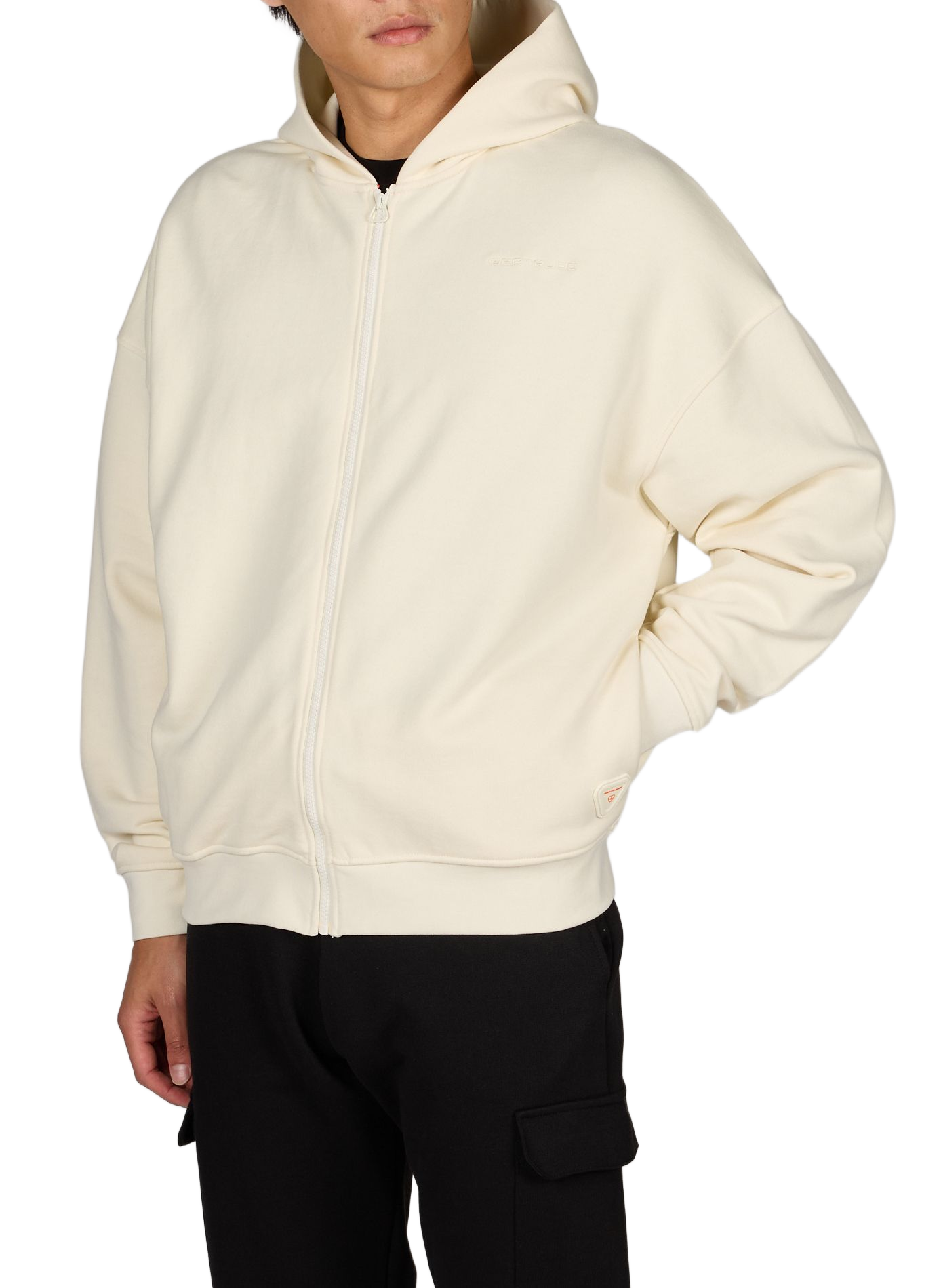 Hoodie zippé Titus à capuche en coton GERTRUDE ET GASTON Beige