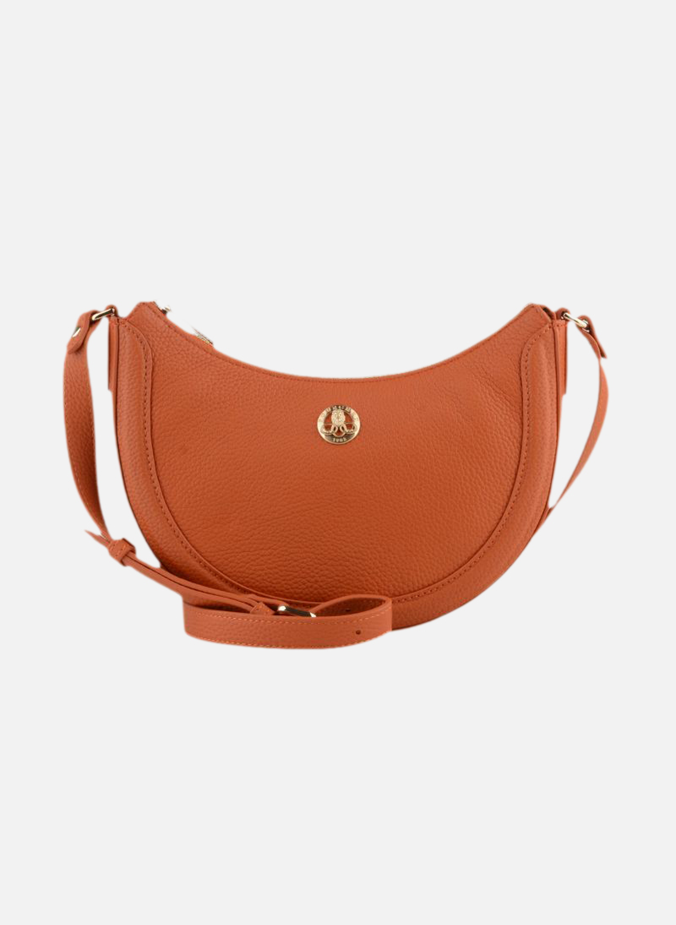 Image | sac porté épaule en cuir de vachette POURCHET Orange