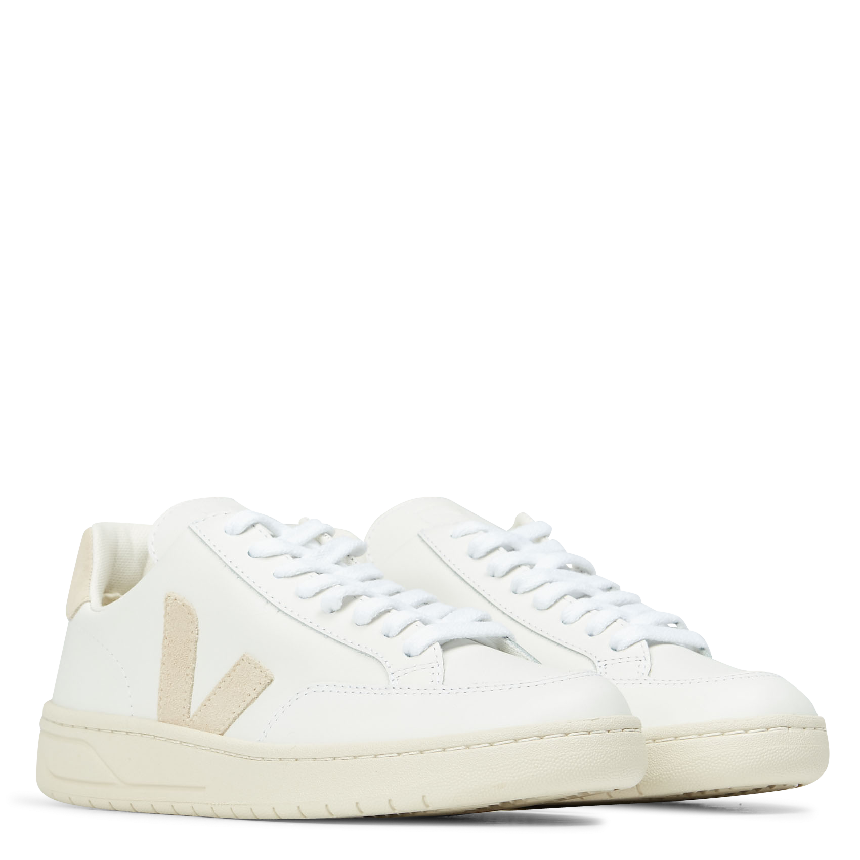 Veja v-12 en cuir v-12 VEJA Blanc