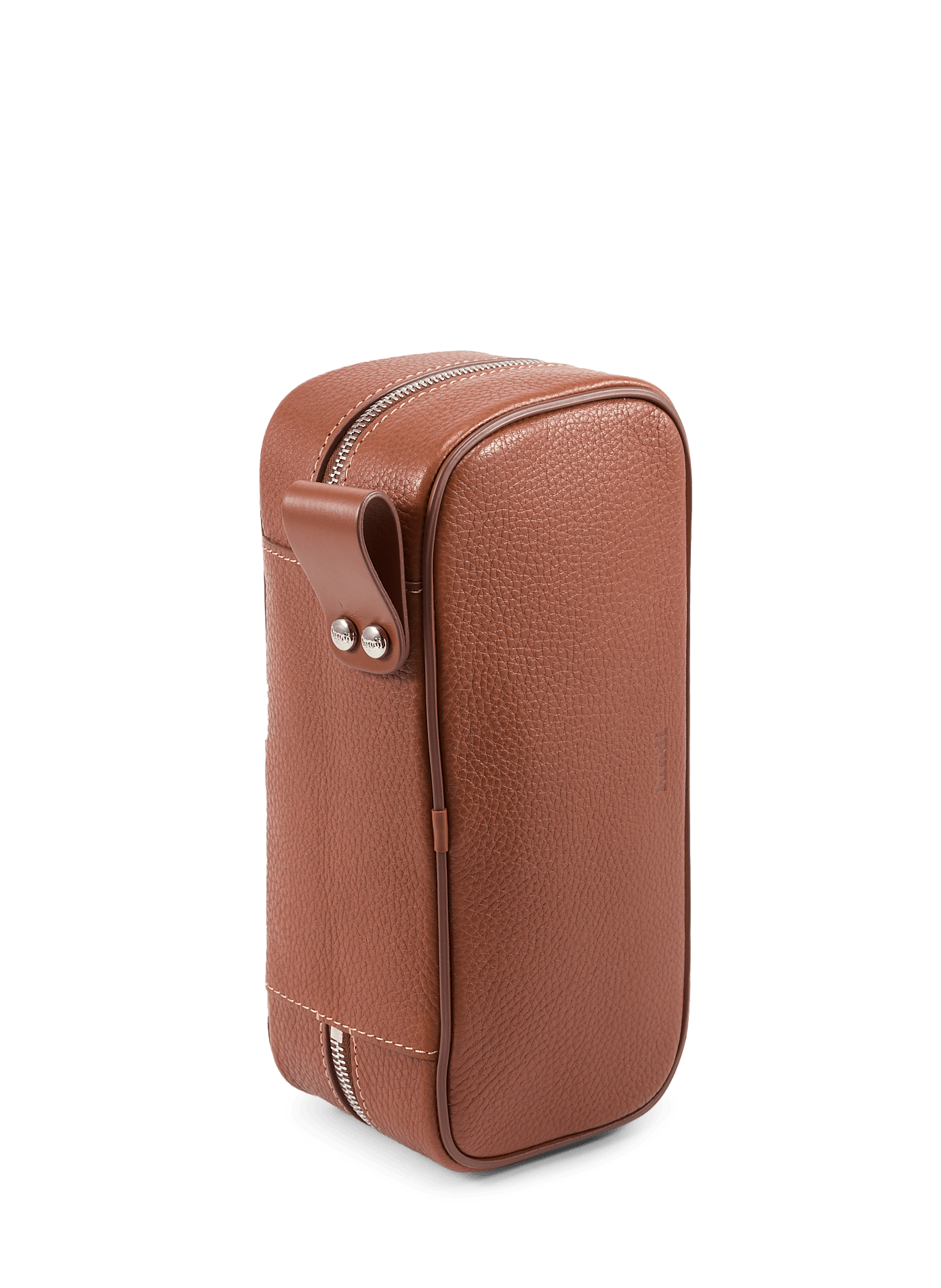 Clara leather toiletry bag LUNDI Brown
