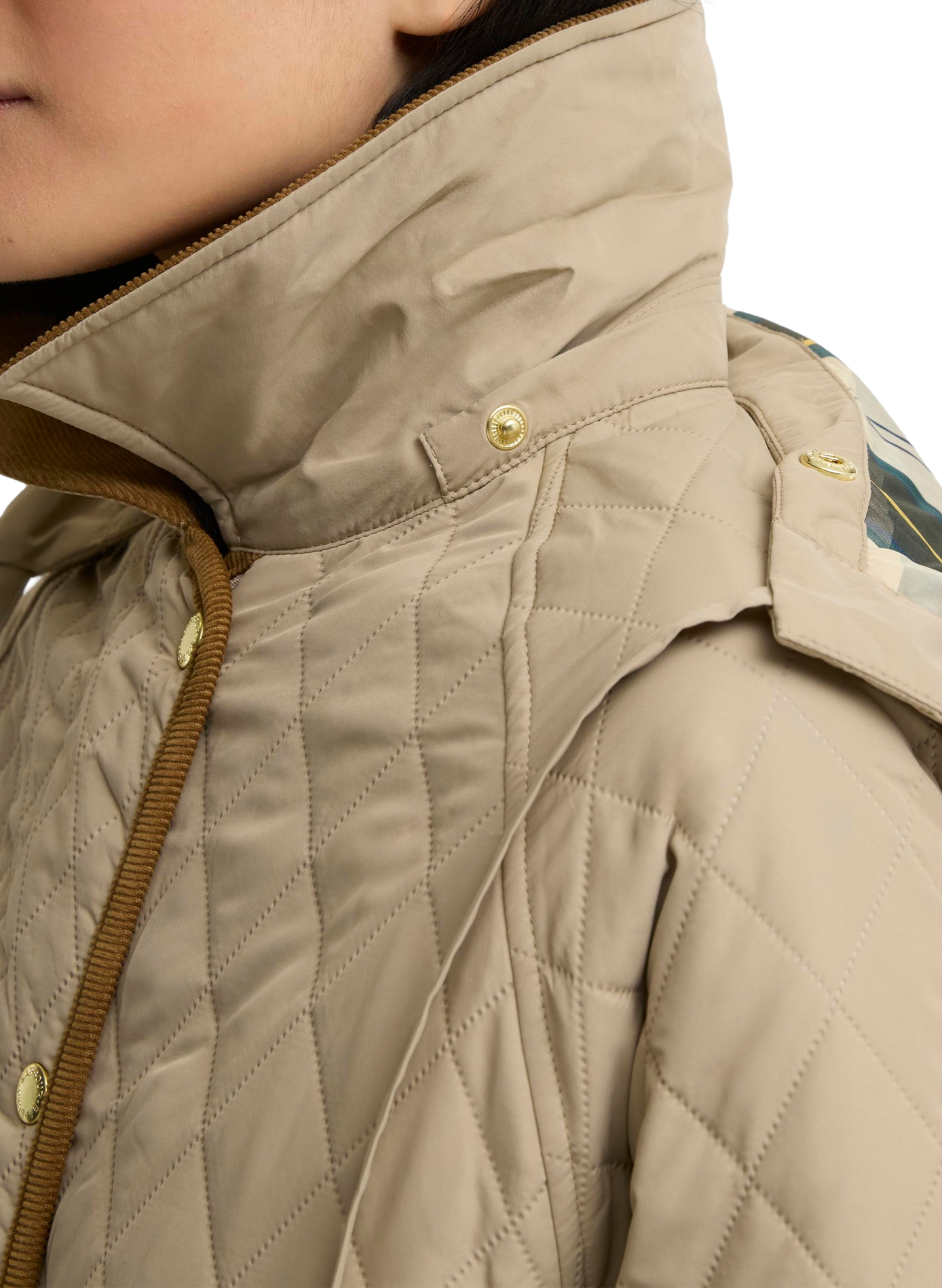 Manteau matelassé mi-long BARBOUR Marron
