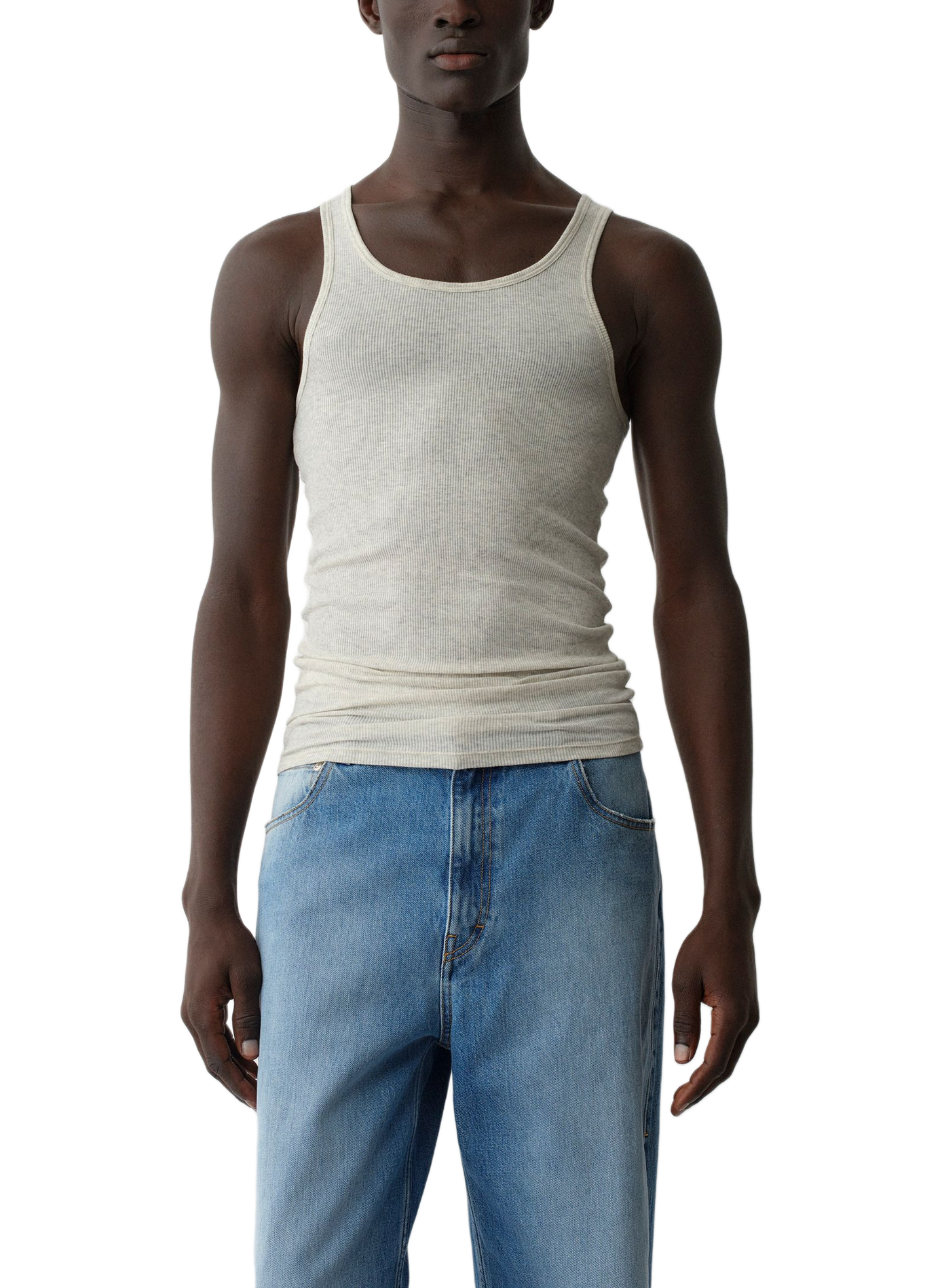 Ribbed cotton blend Tank top CALVIN KLEIN COLLECTION White