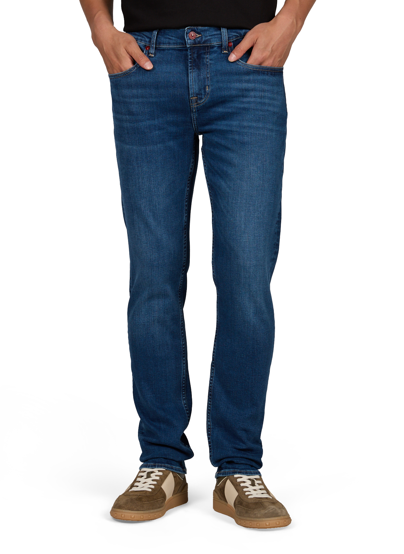 Slim fit washed denim jeans in blended cotton 7 FOR ALL MANKIND Blue