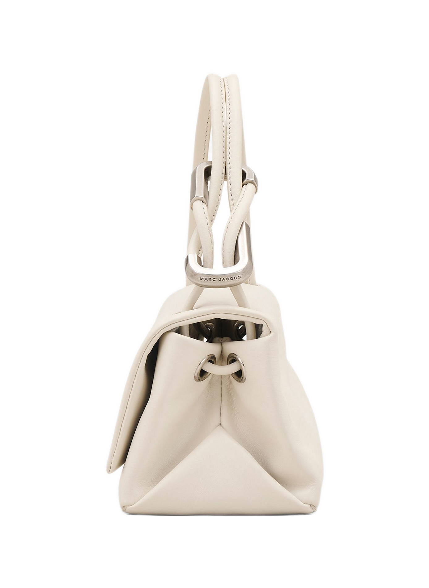 Le mini double sac en cuir lisse MARC JACOBS Blanc