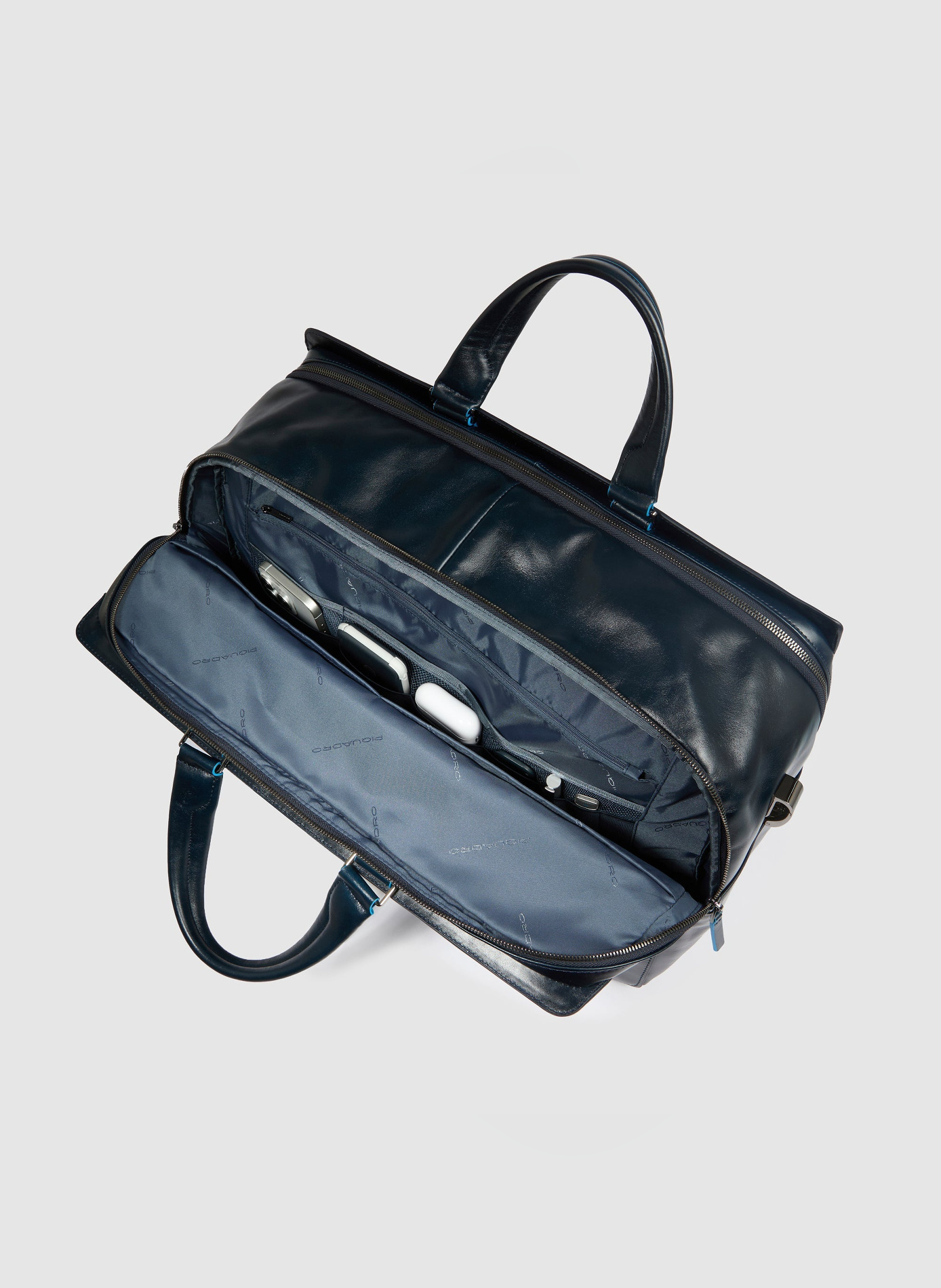 Sac de voyage personnalisable pour ordinateur 14" PIQUADRO Bleu