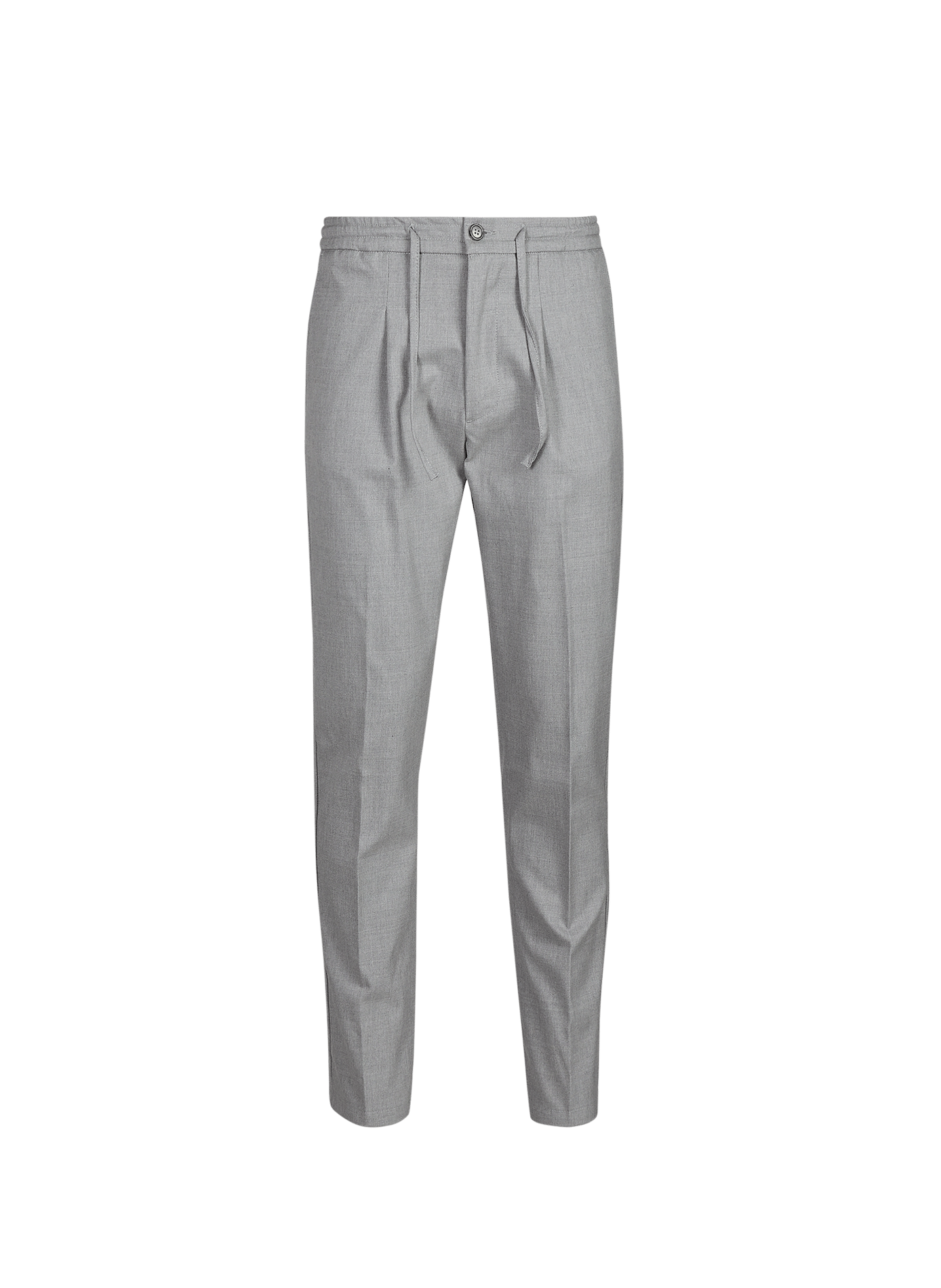 Straight cotton-blend trousers AURELIEN Grey