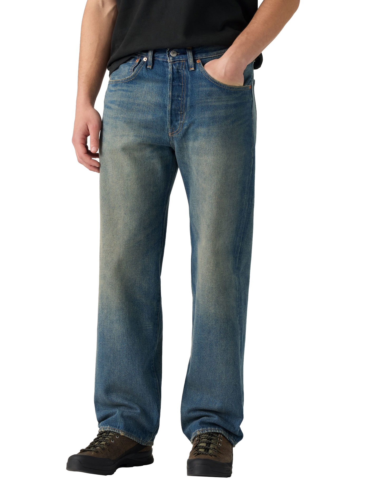 Weite Baumwolljeans LEVI'S Blau