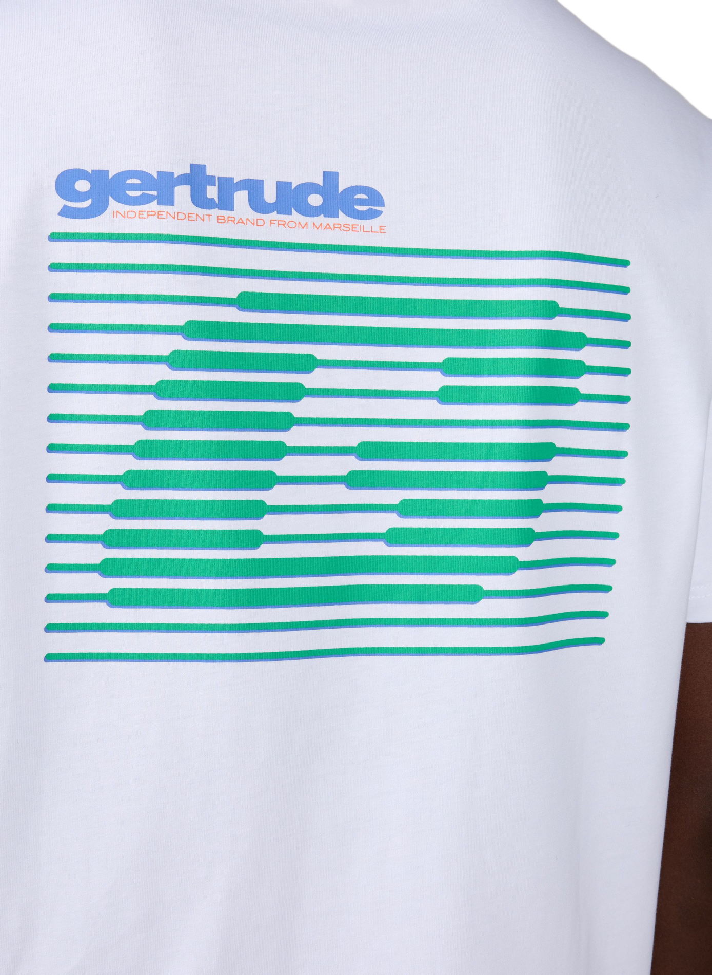 Leonstripe straight-fit crew-neck printed cotton T-shirt GERTRUDE White