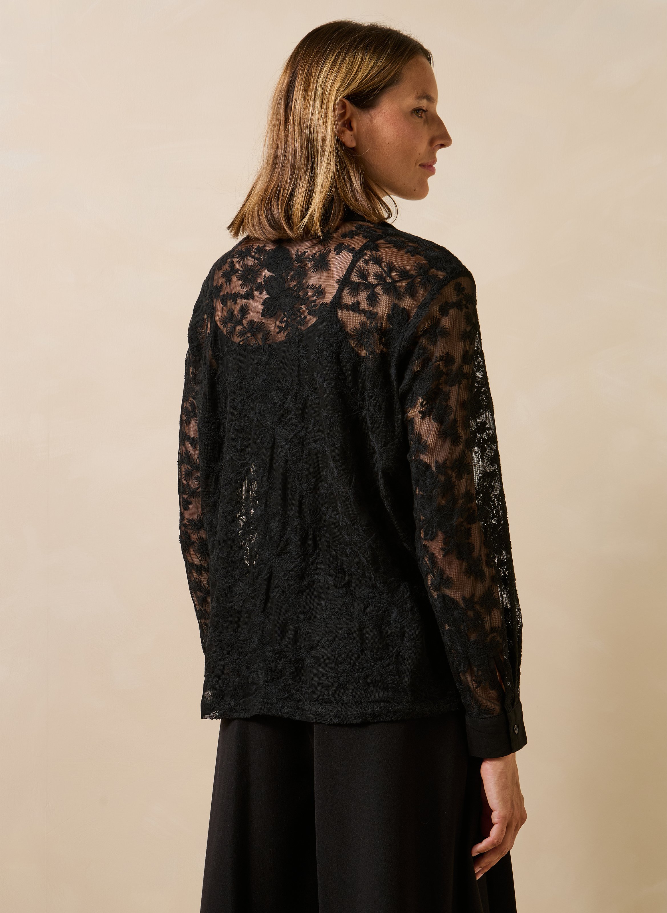 Rechte kanten blouse LA FEE MARABOUTEE Zwart