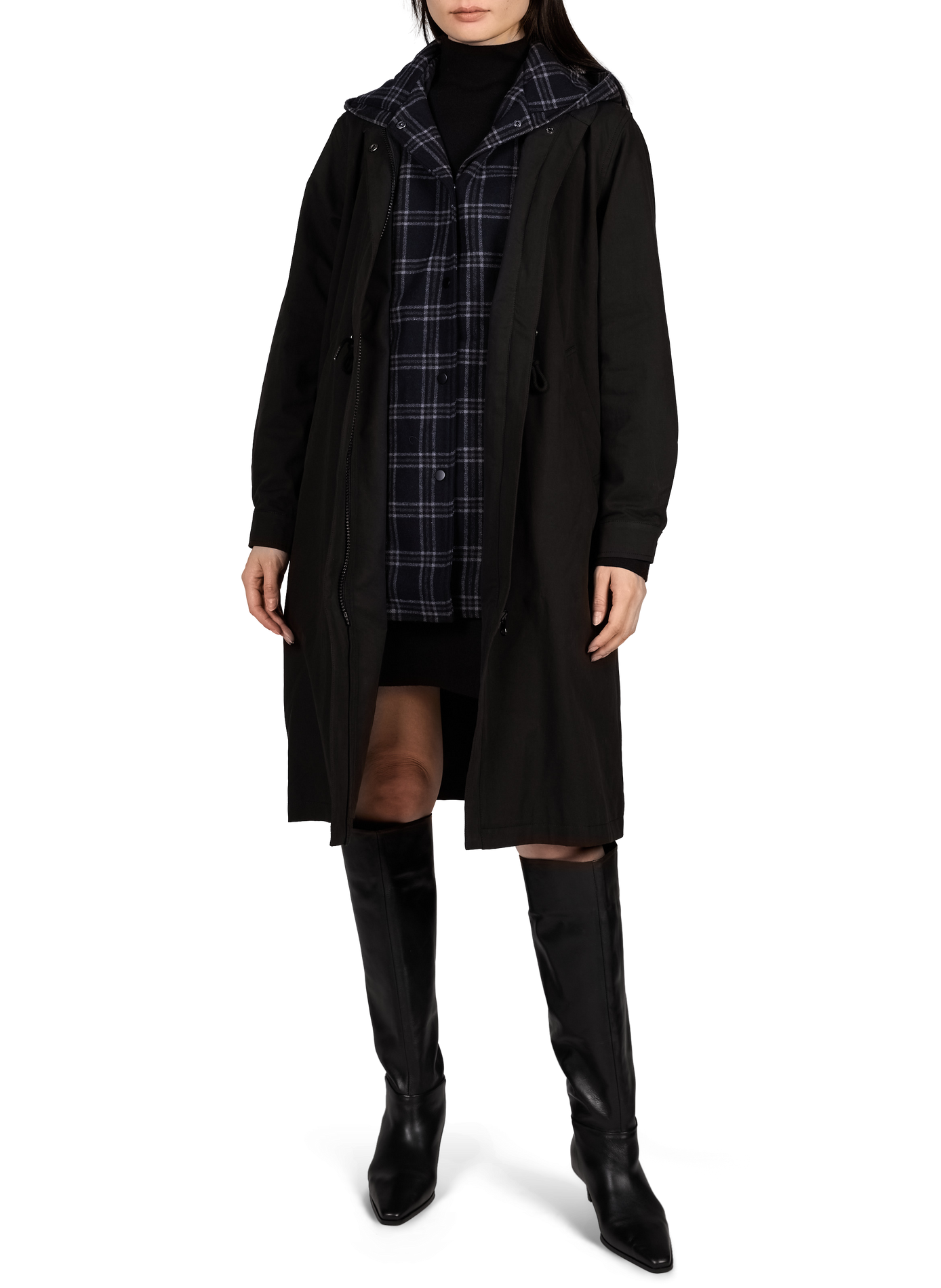 Gildas printed hooded parka LAURE+MAX Black