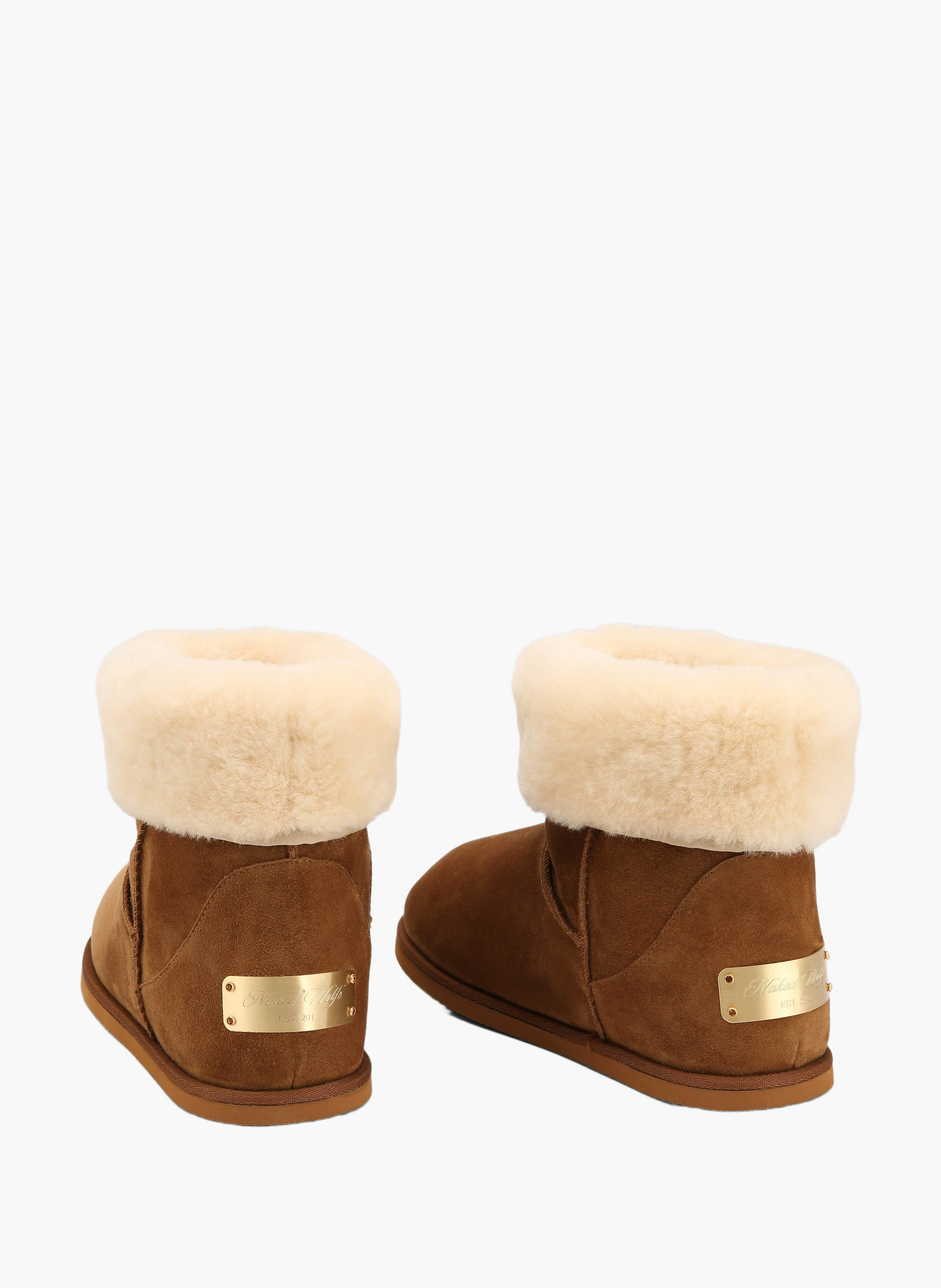 Bottines honour en daim NAKED WOLFE Marron