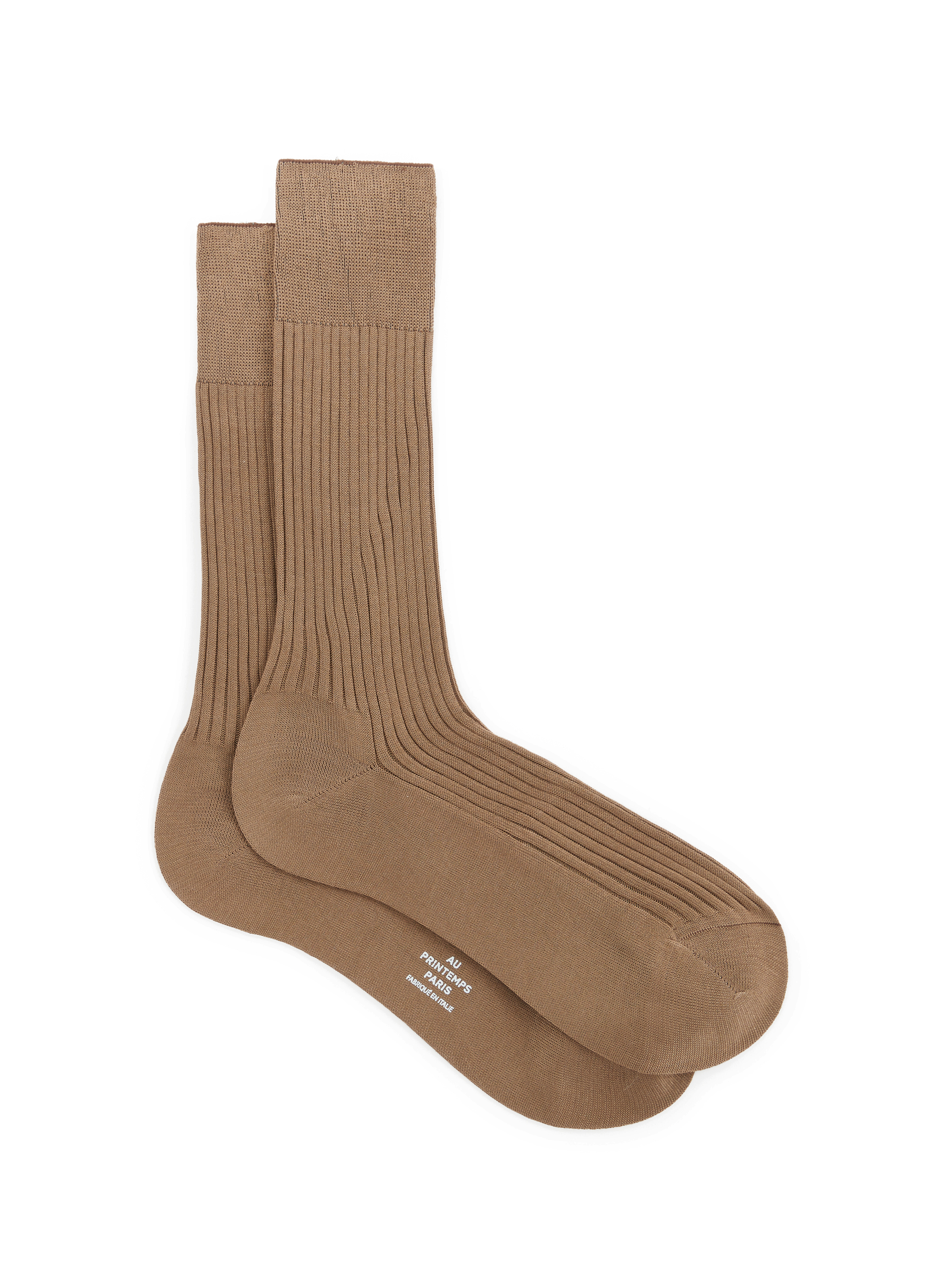 AU PRINTEMPS PARIS Chaussettes en coton Marron