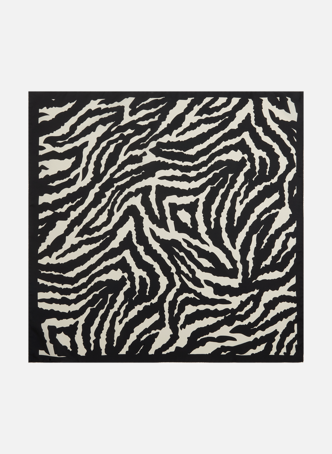 Zebra-print silk square SAISON 1865