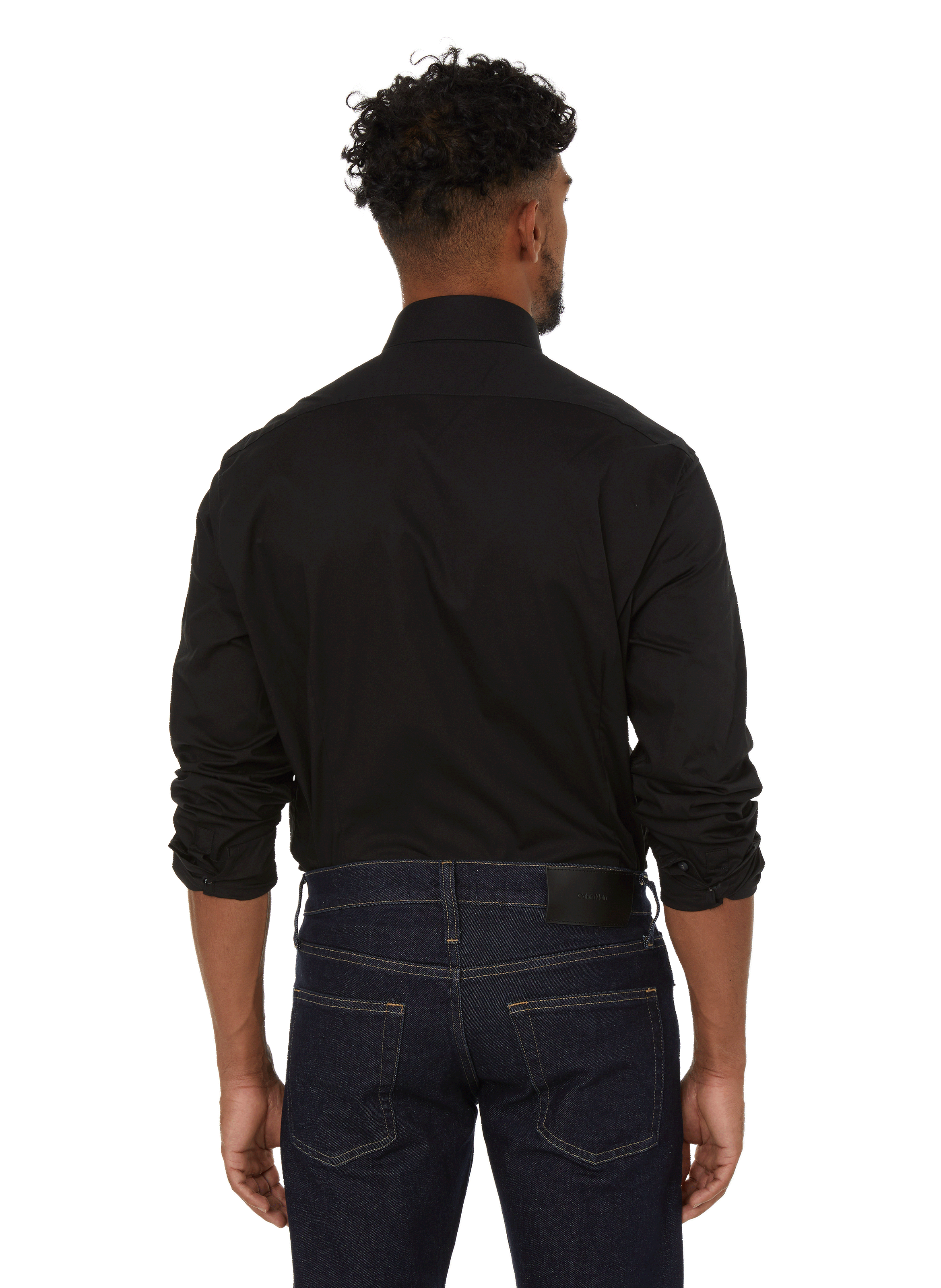 Slim-fit cotton shirt CALVIN KLEIN Black