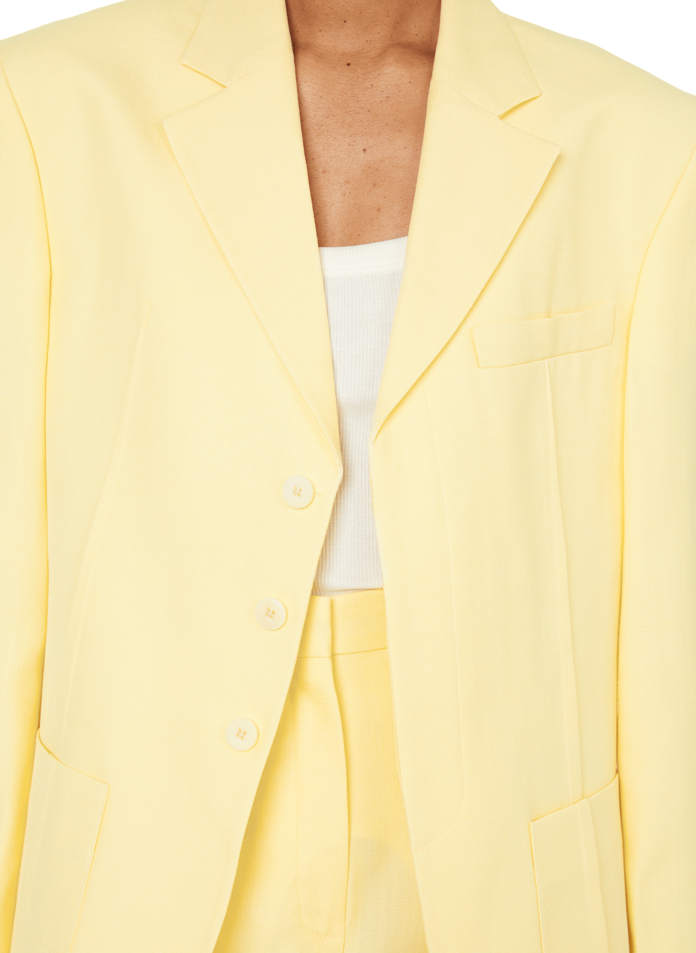 La Veste d’Homme virgin wool jacket JACQUEMUS Yellow