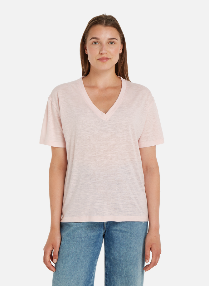 TOMMY HILFIGER linen-blend T-shirt