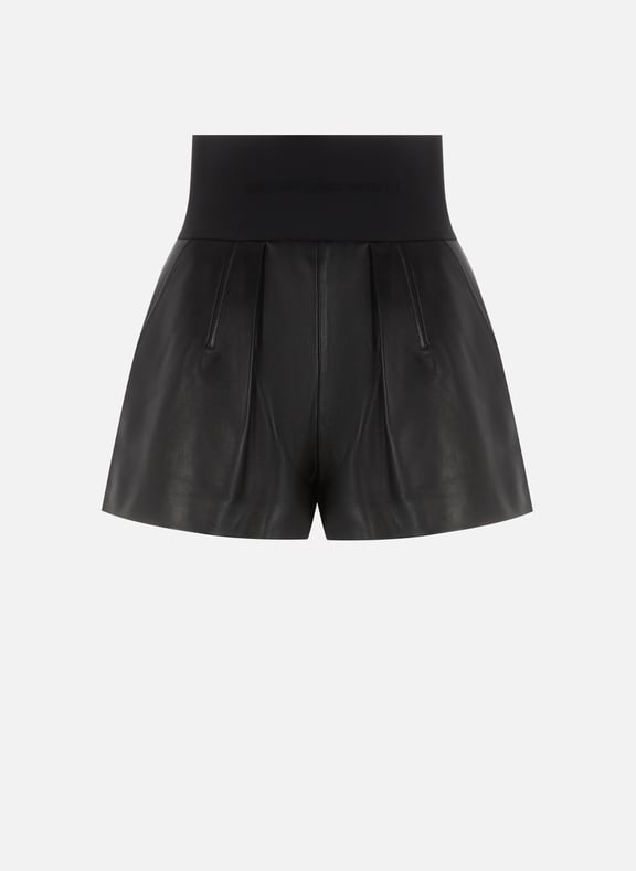 Short en cuir Noir by ALEXANDER WANG ALEXANDER WANG Short en cuir Noir