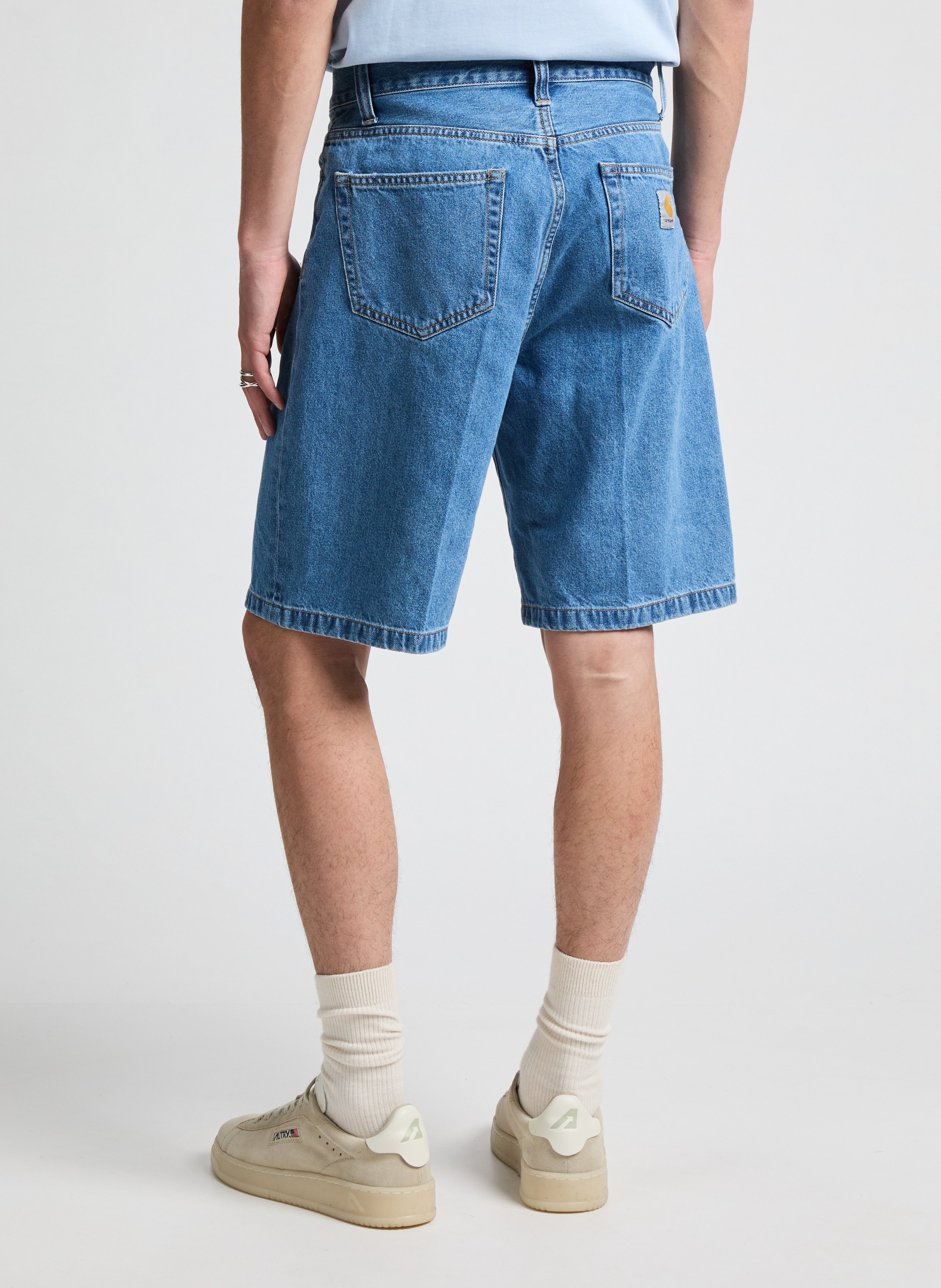 Wide-leg denim shorts CARHARTT WIP Blue