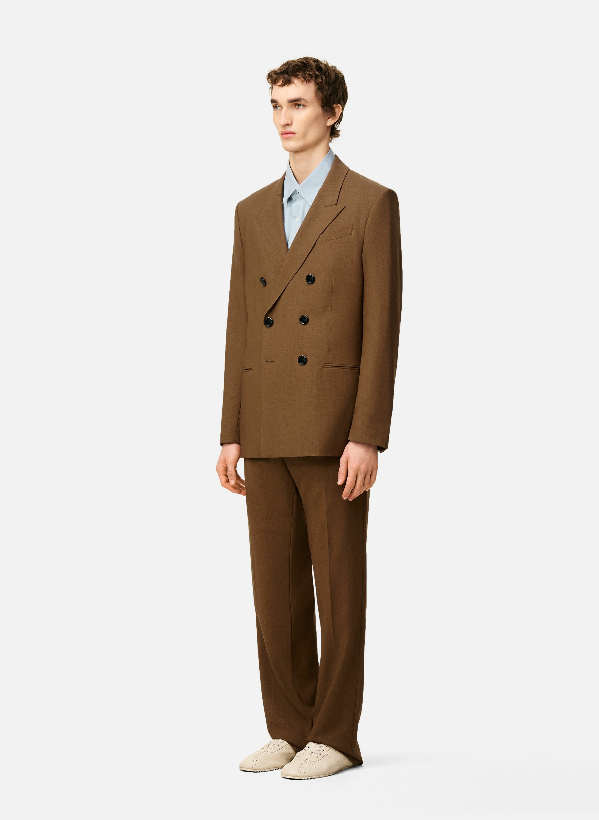 Veste croisée  en laine AMI PARIS Marron