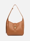 Small bucket bag - Top Double  Camel - in - orange