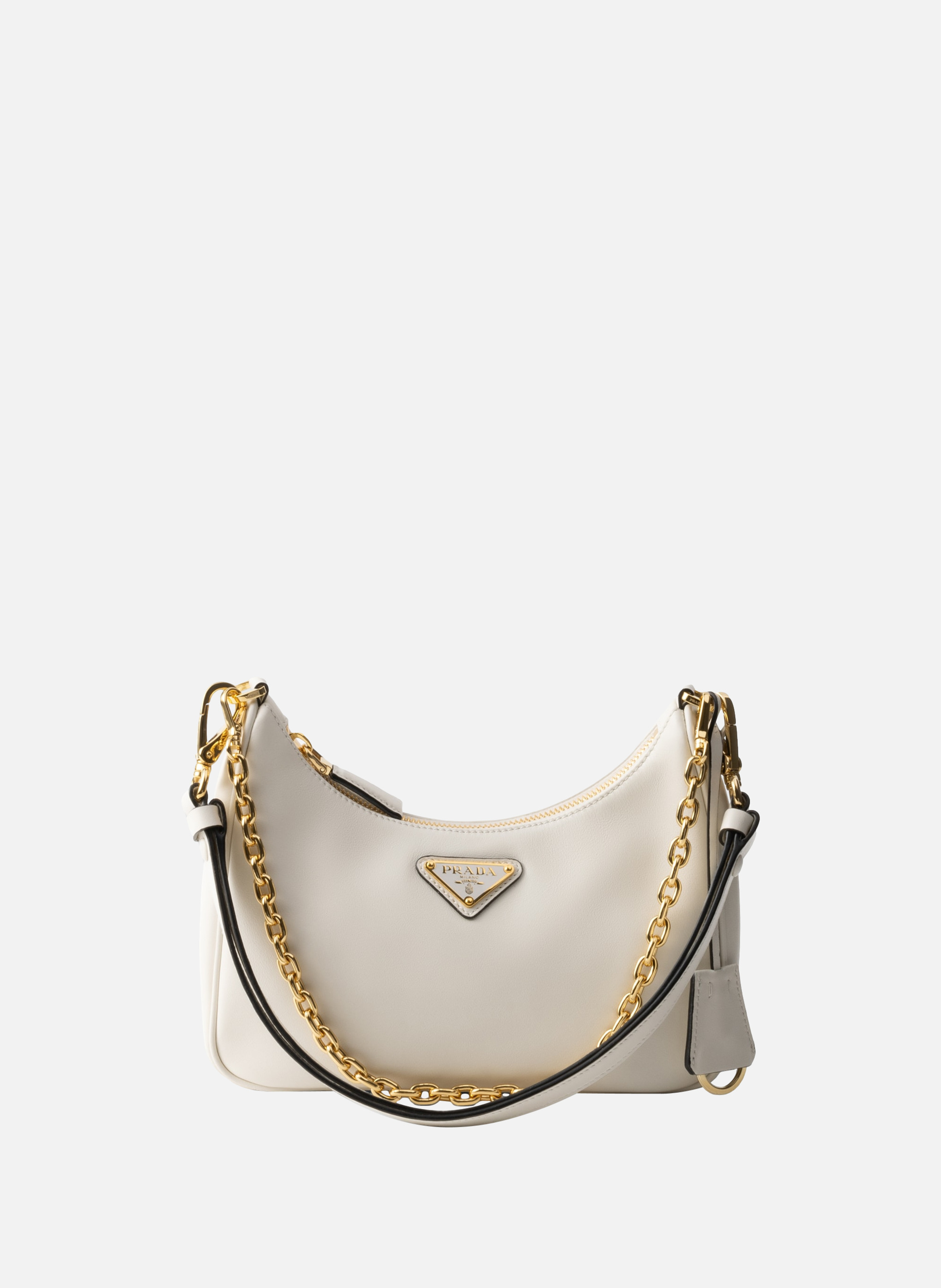 Mini sac prada re-edition en cuir PRADA Blanc