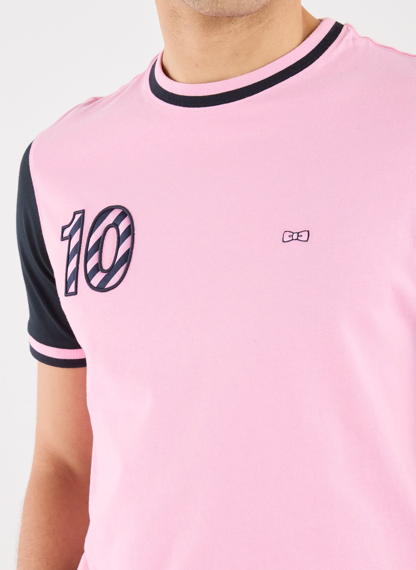 T-shirt bicolore en coton EDEN PARK Rose