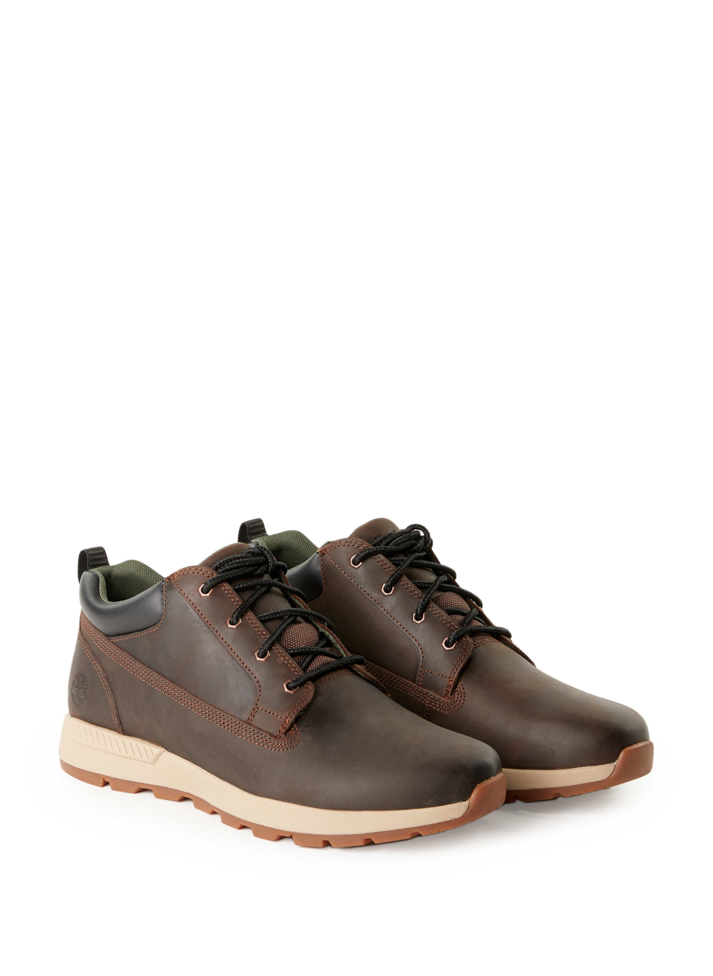 Dual material lace-up Ankle boots  TIMBERLAND Brown