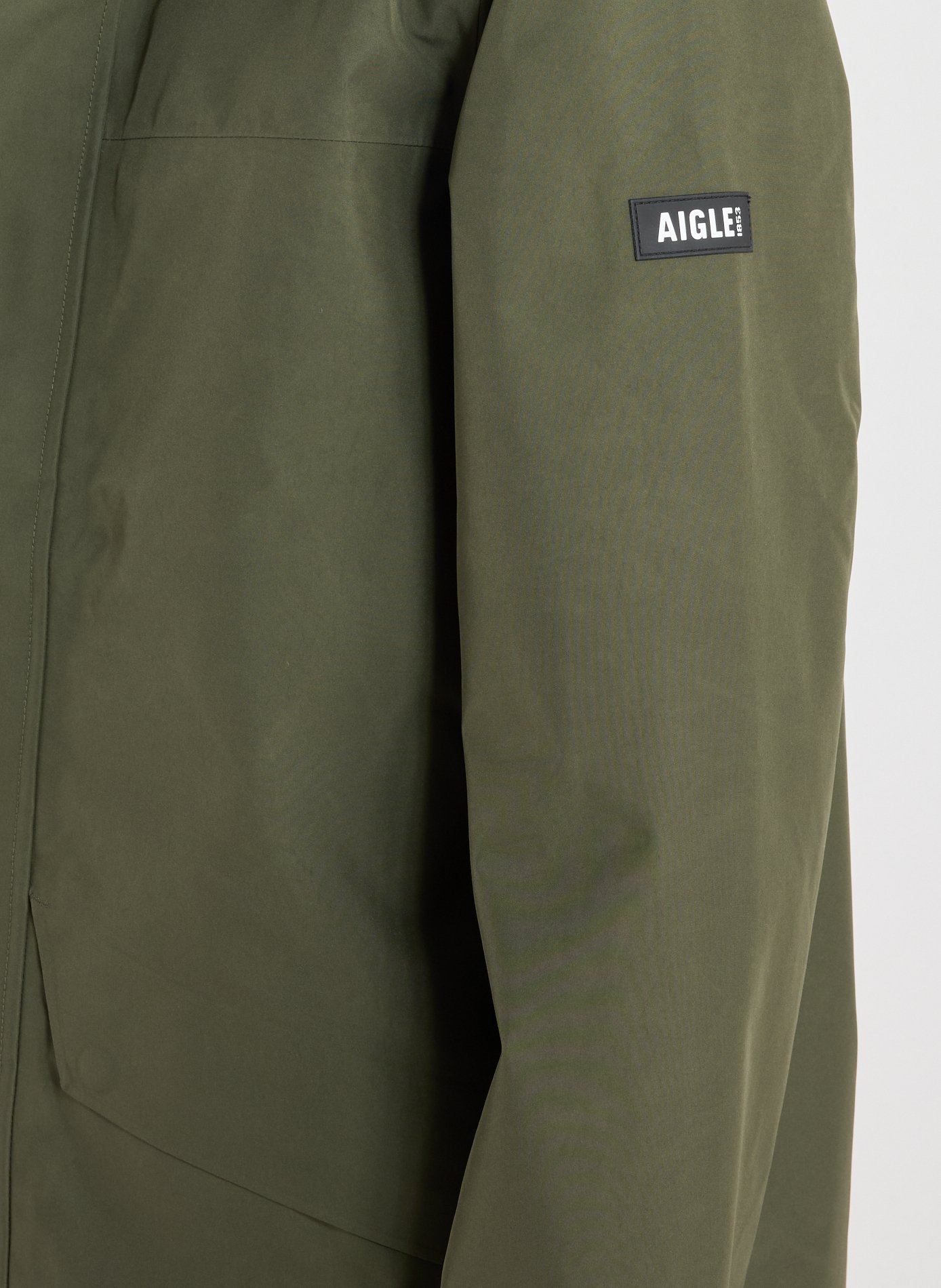 Parka imperméable à capuche AIGLE Kaki