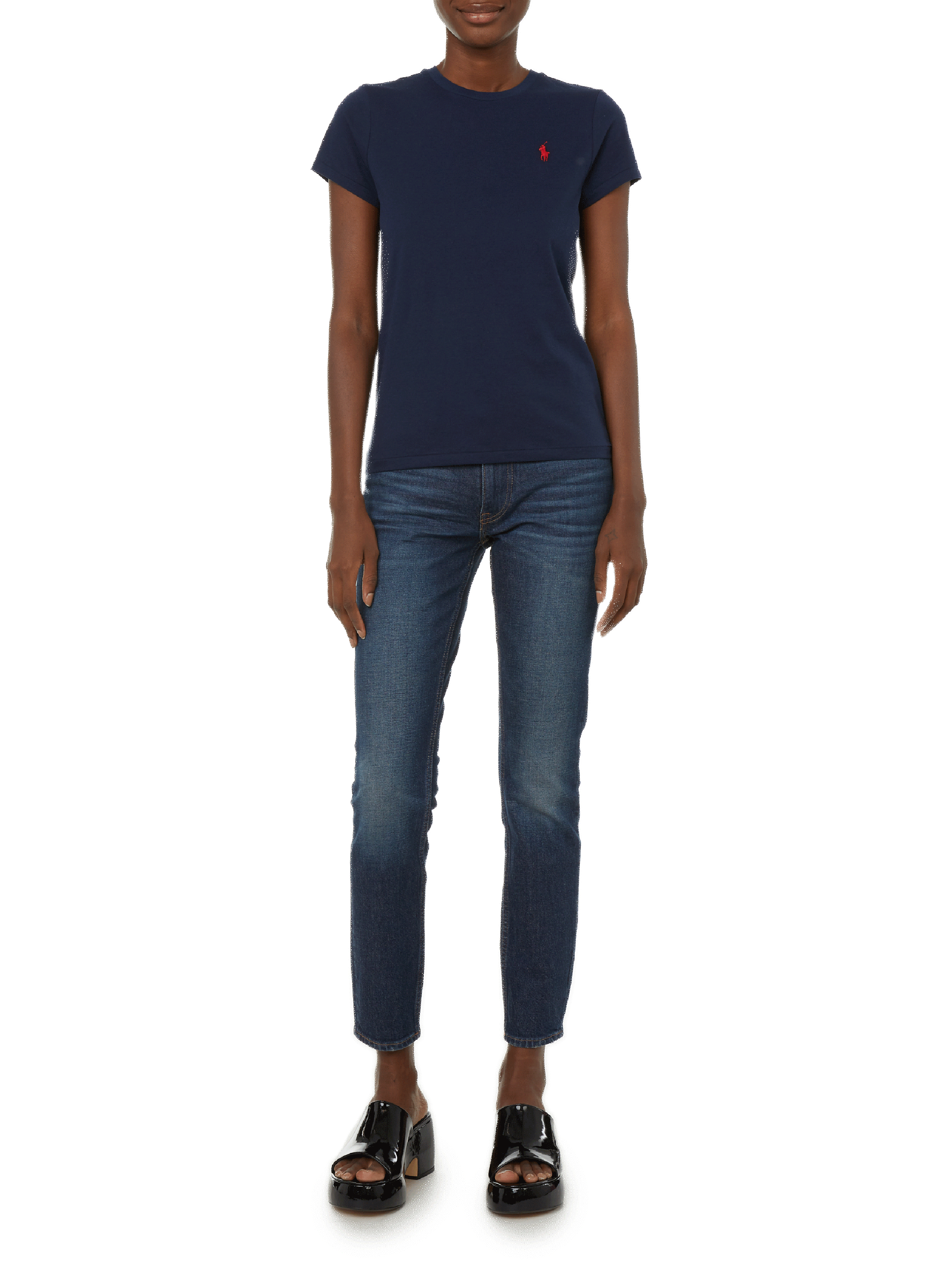 Round-neck cotton T-shirt POLO RALPH LAUREN Blue