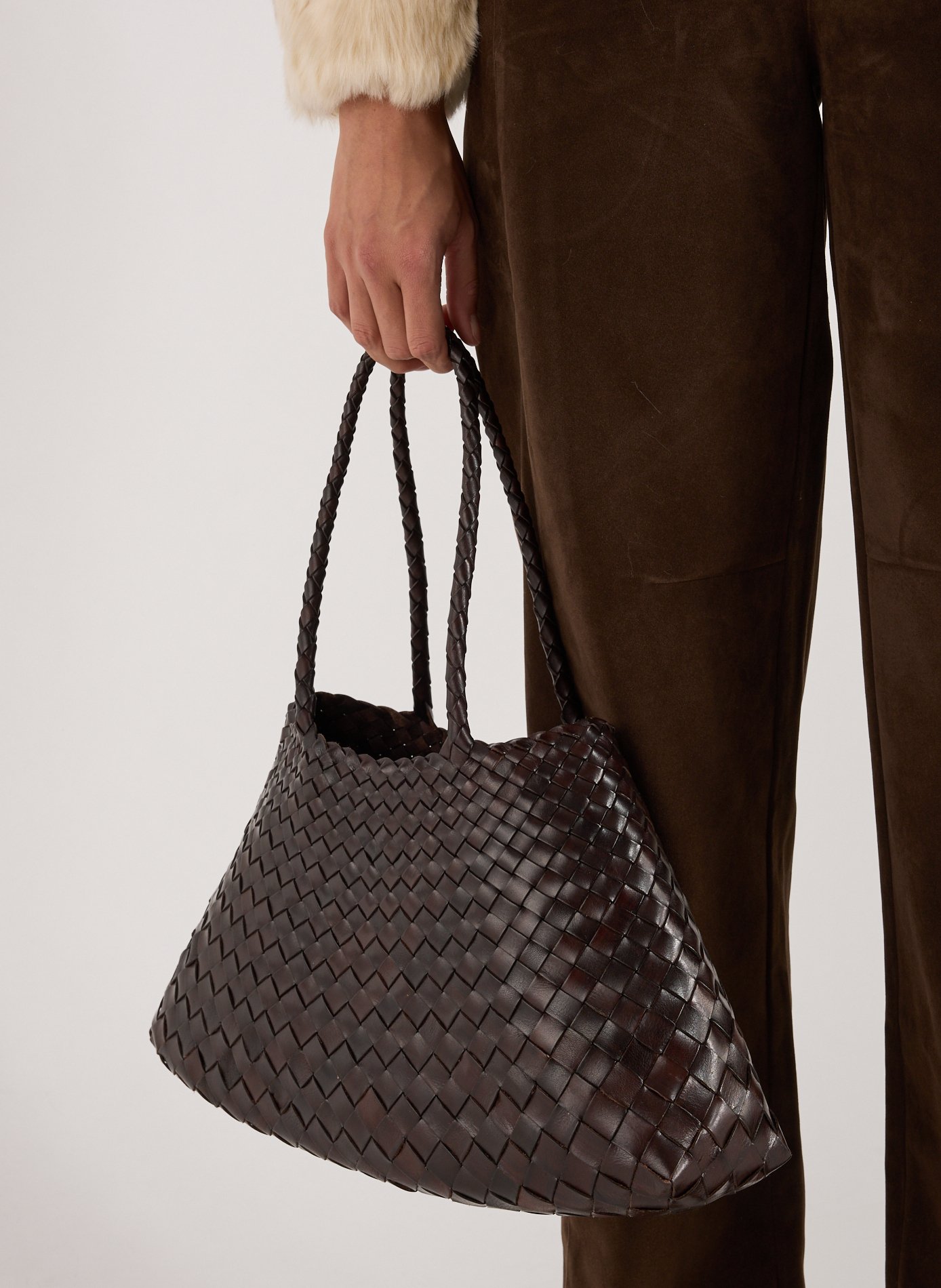 Sac cabas Santa Croce Big DRAGON DIFFUSION Marron