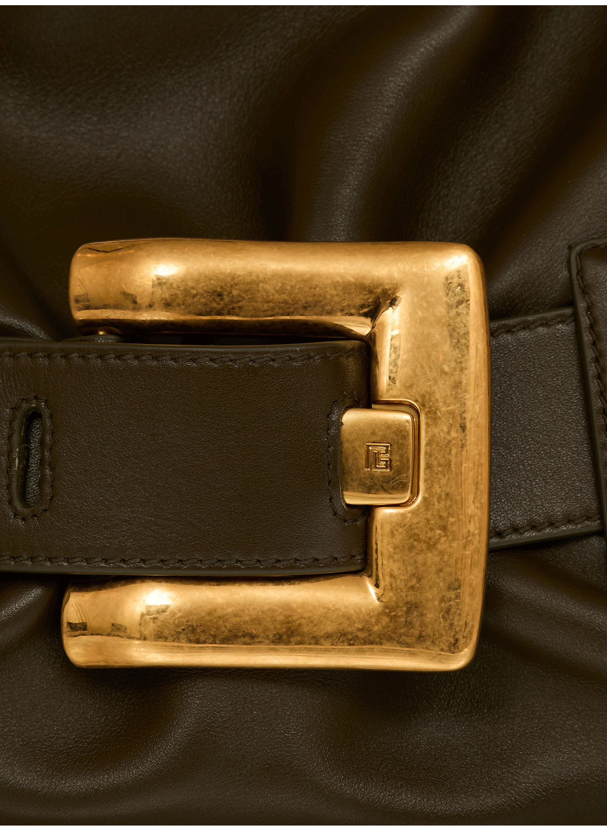 Sac anthem medium en cuir de veau BALMAIN Vert