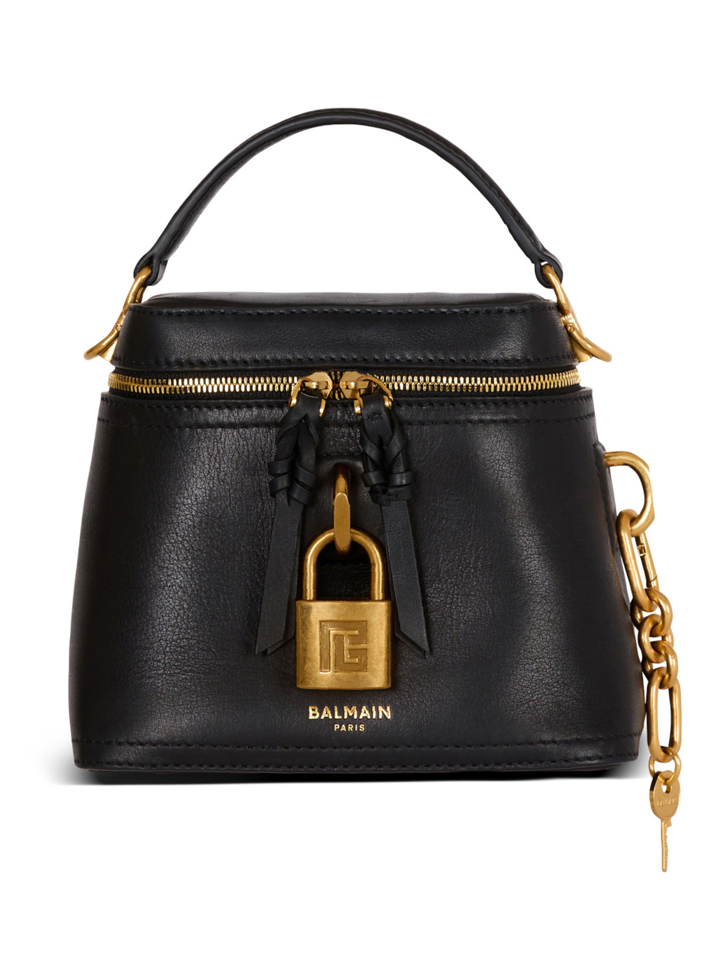 Sac pulse vanity en cuir de veau BALMAIN Noir