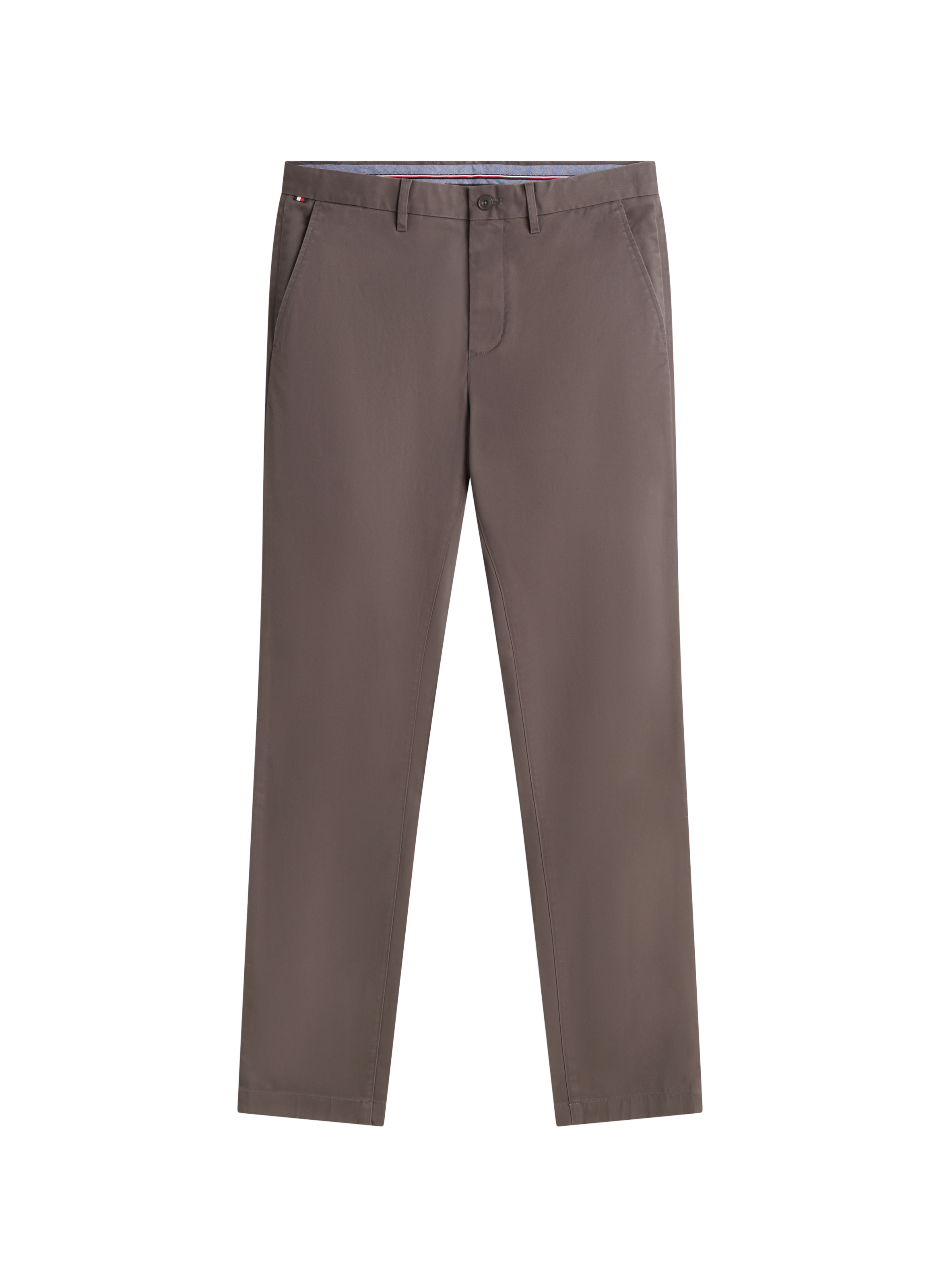 Pantalon chino droit en coton mélangé TOMMY HILFIGER Gris
