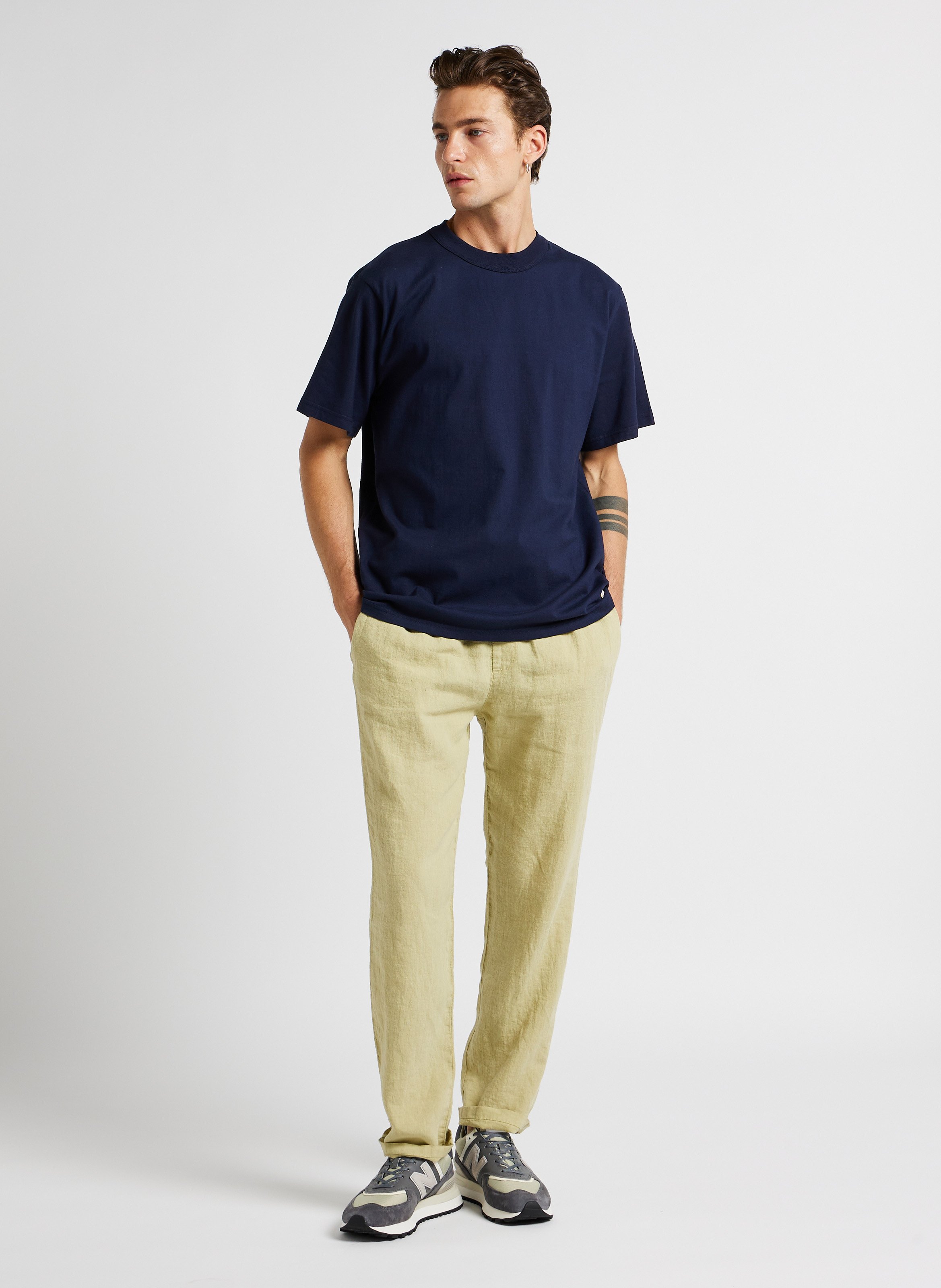 Tee-shirt droit ras du cou en coton bio callac ARMOR-LUX Bleu