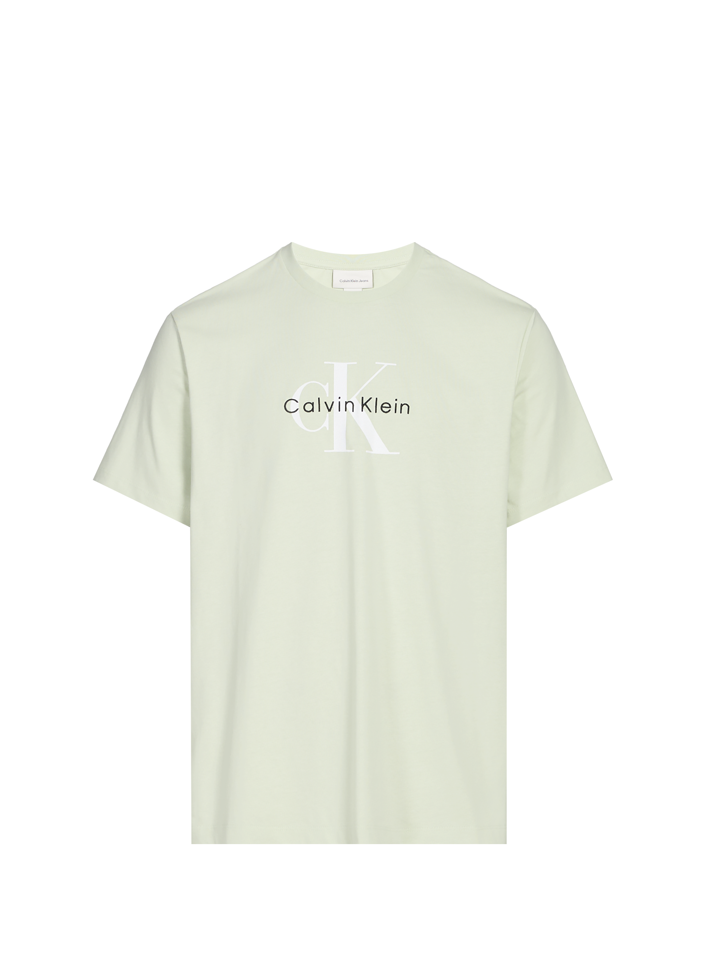 T-shirt col rond en coton CALVIN KLEIN Vert