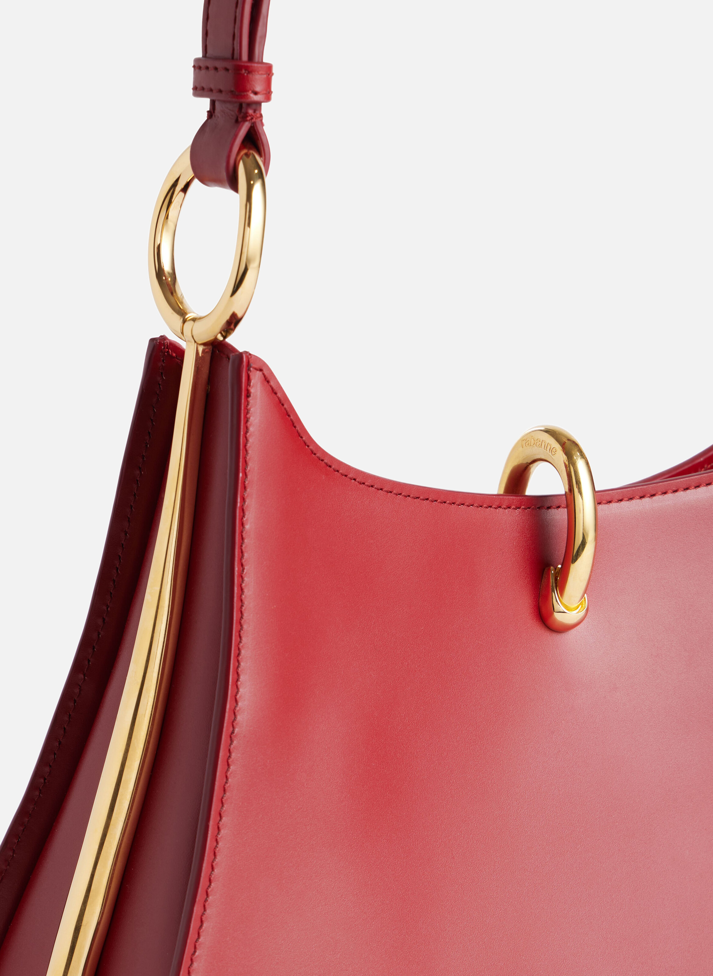 Sac ring en cuir RABANNE Rouge