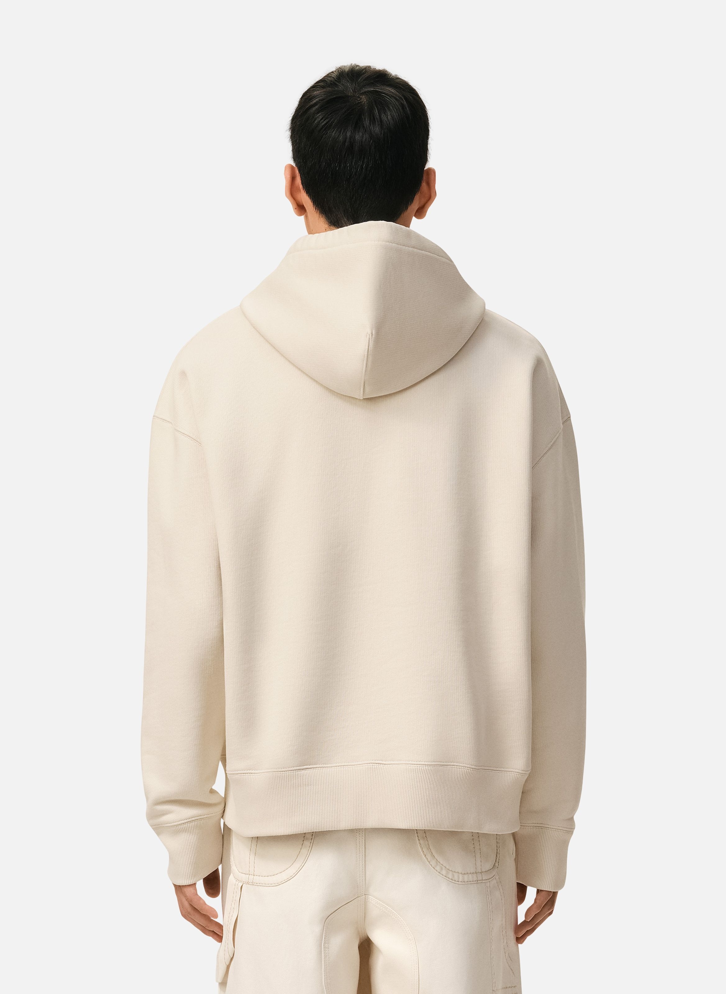 Hoodie broderie ami de coeur unisexe en coton AMI PARIS Blanc