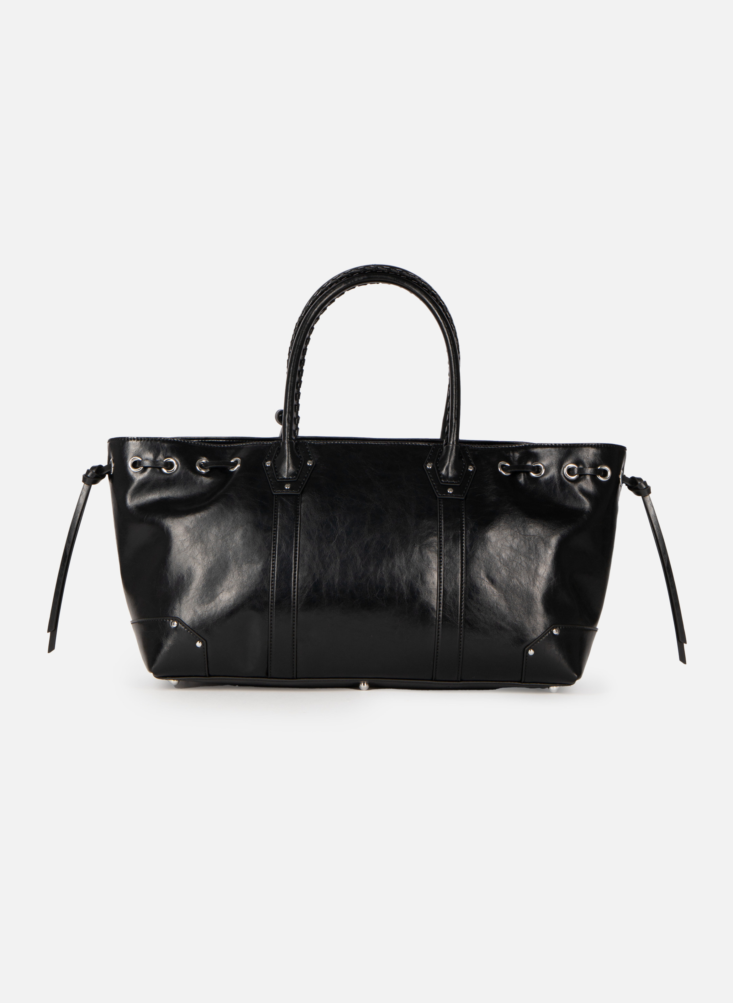 Sac cabas en cuir recyclé THE KOOPLES Noir