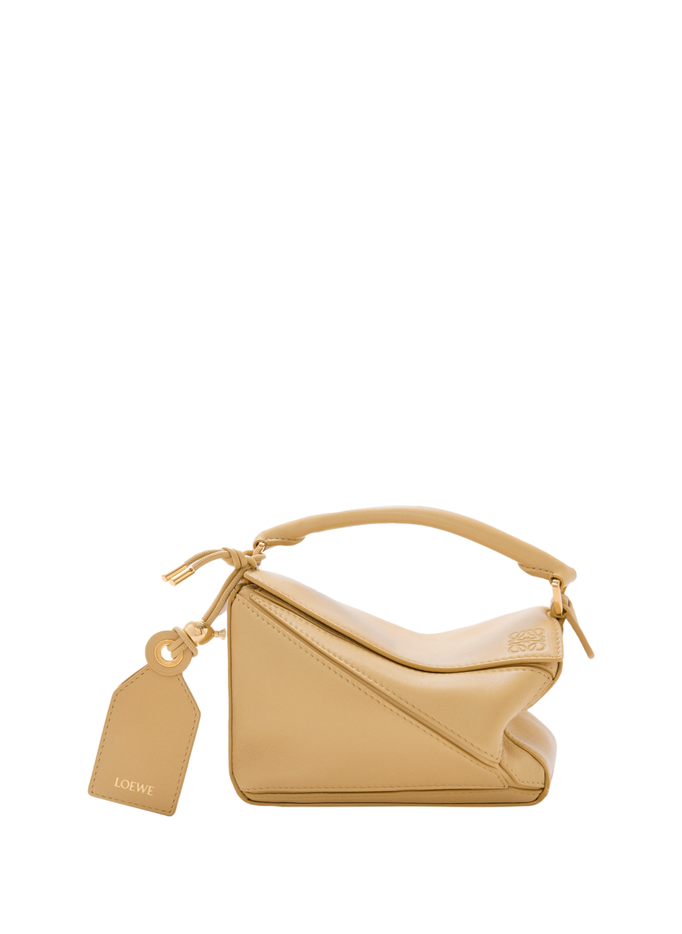 Mini sac Featherlight Puzzle en cuir d'agneau nappa LOEWE Marron
