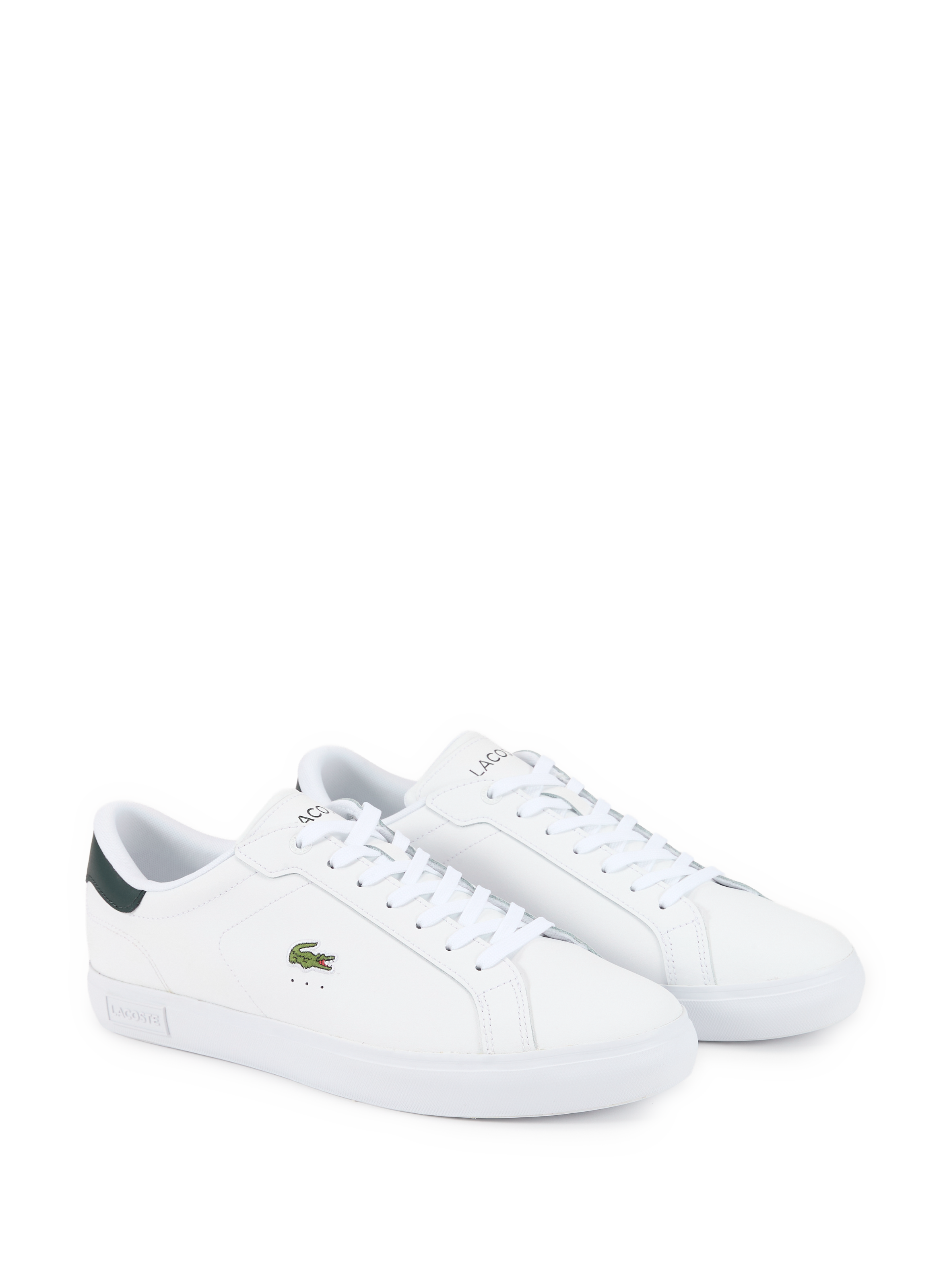 Baskets Powercourt en cuir LACOSTE Blanc