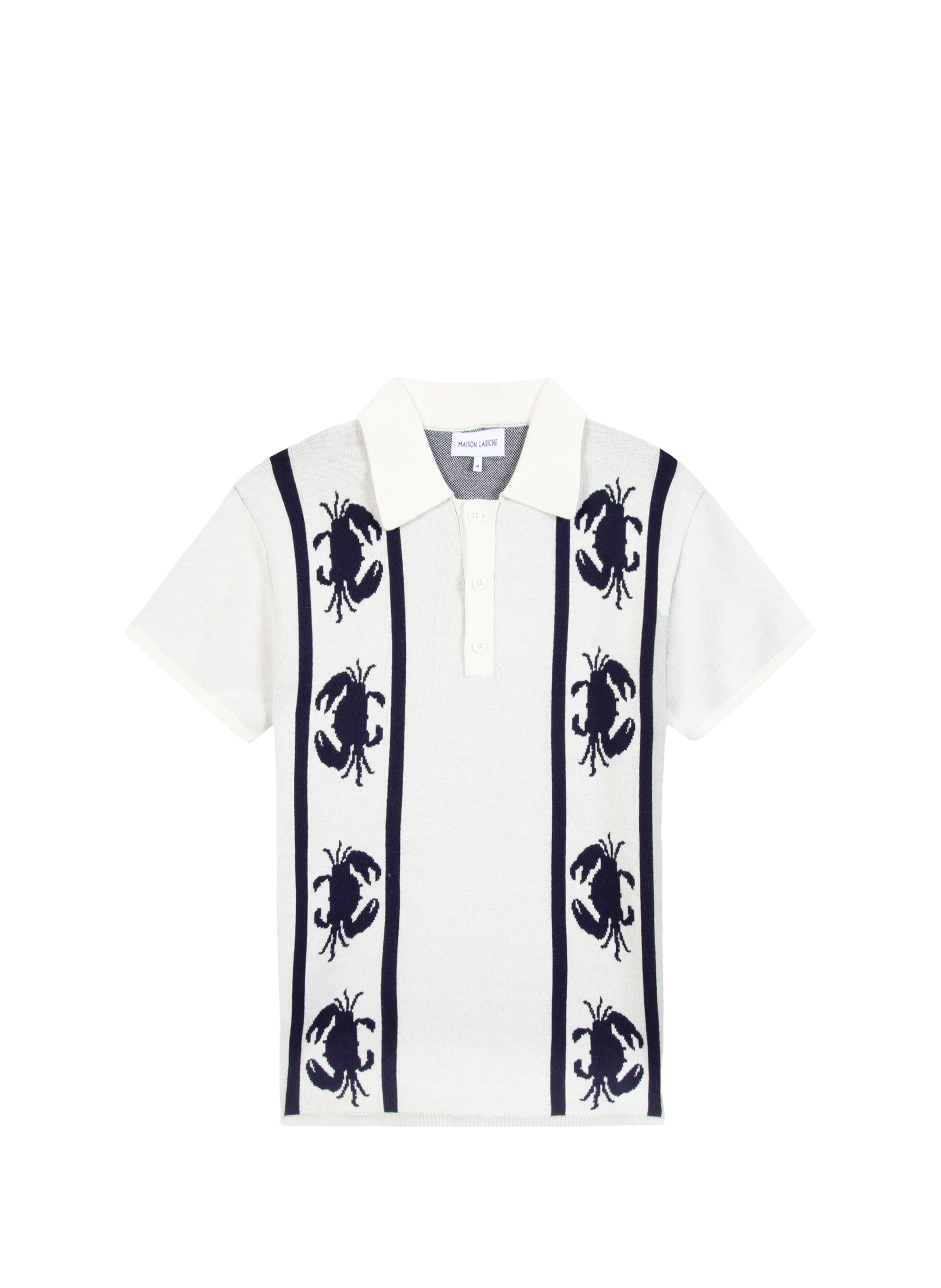 Le Polo Chapu imprimé en coton MAISON LABICHE Beige