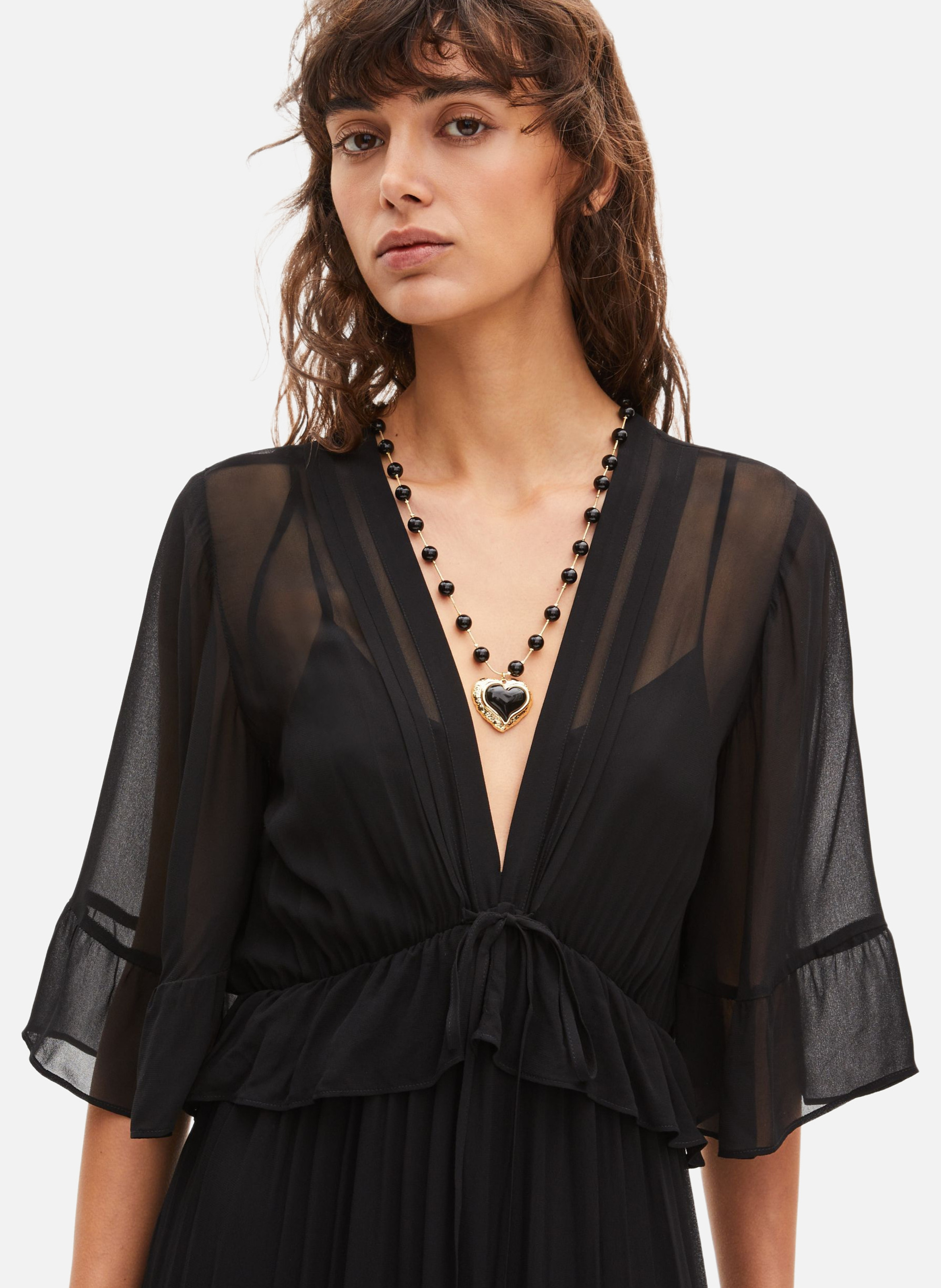 Robe longue volantée THE KOOPLES Noir