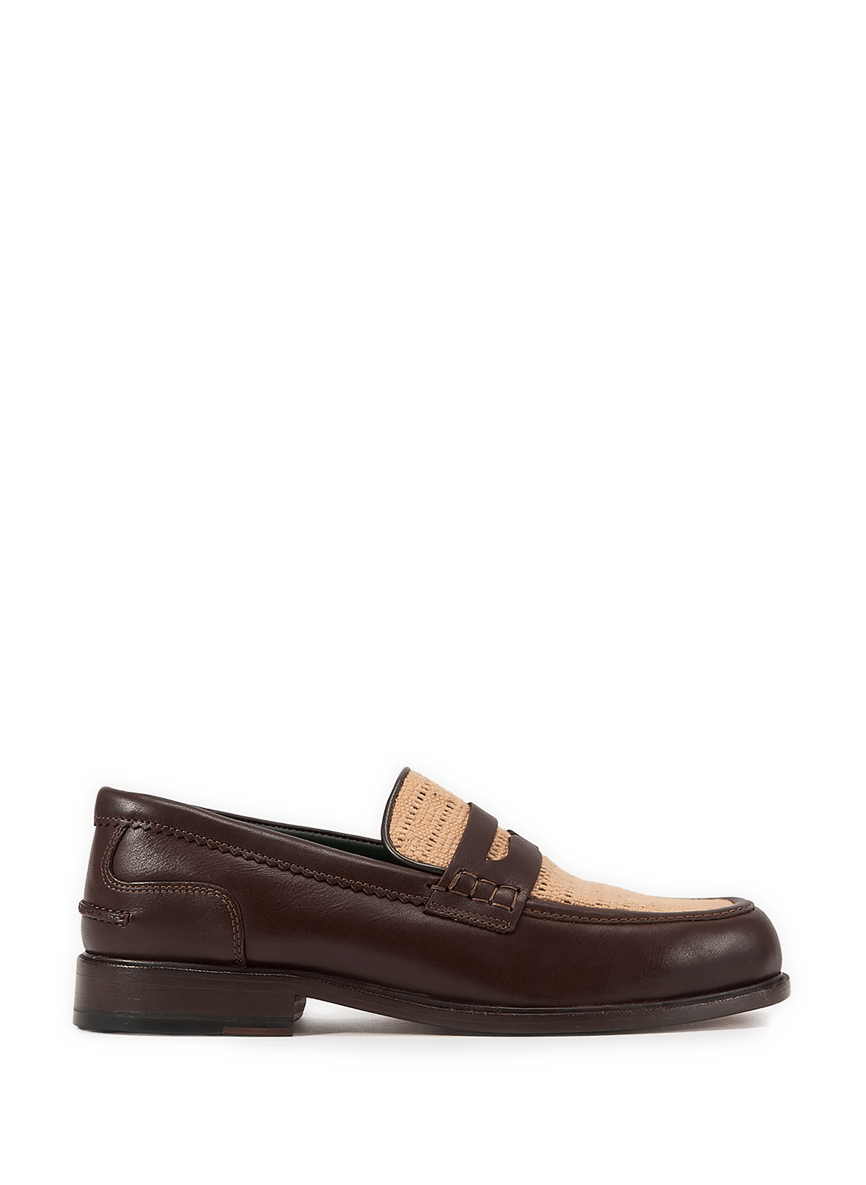 Mocassins bi-matière en cuir CLARKS Marron