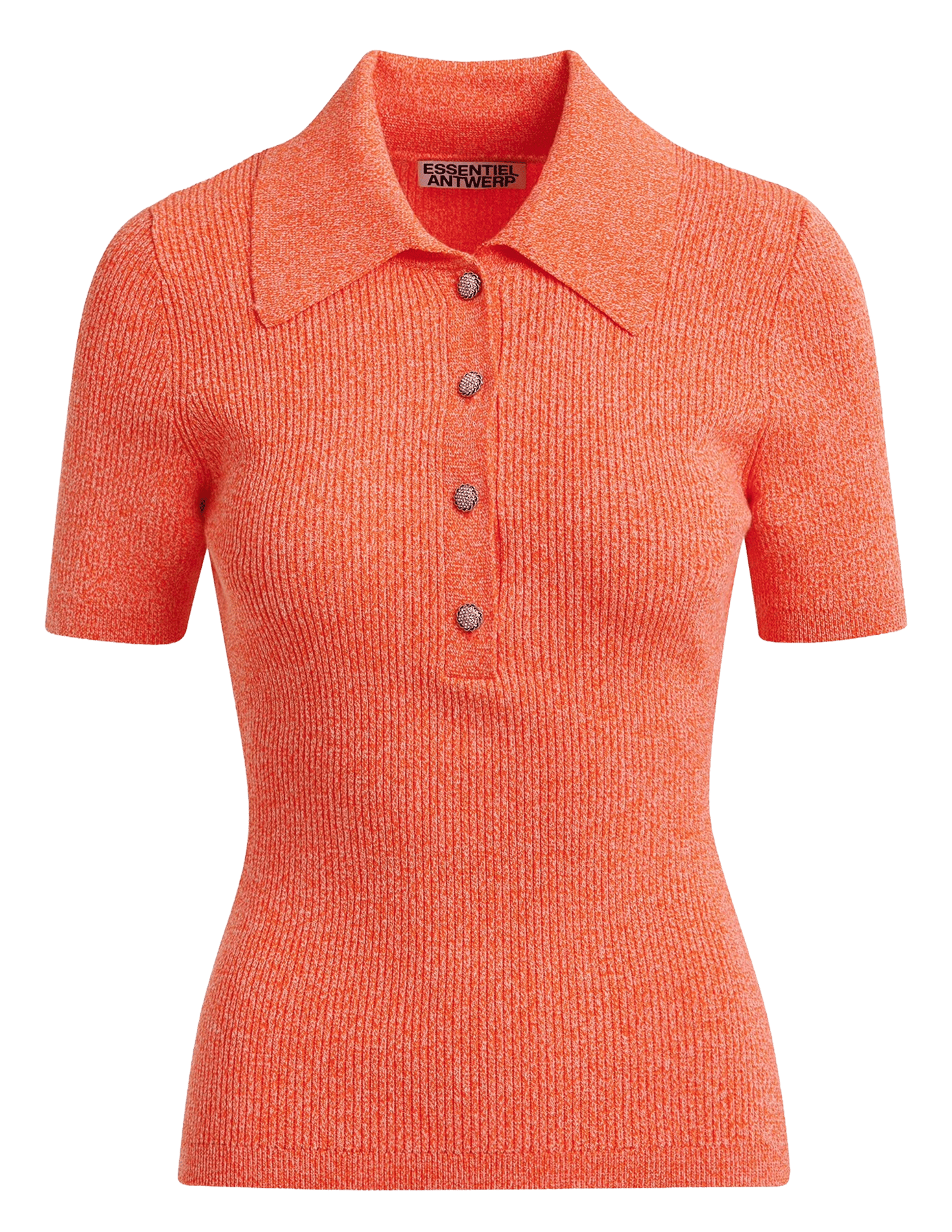 Polo manches courtes ajusté uni jabric ESSENTIEL ANTWERP Orange